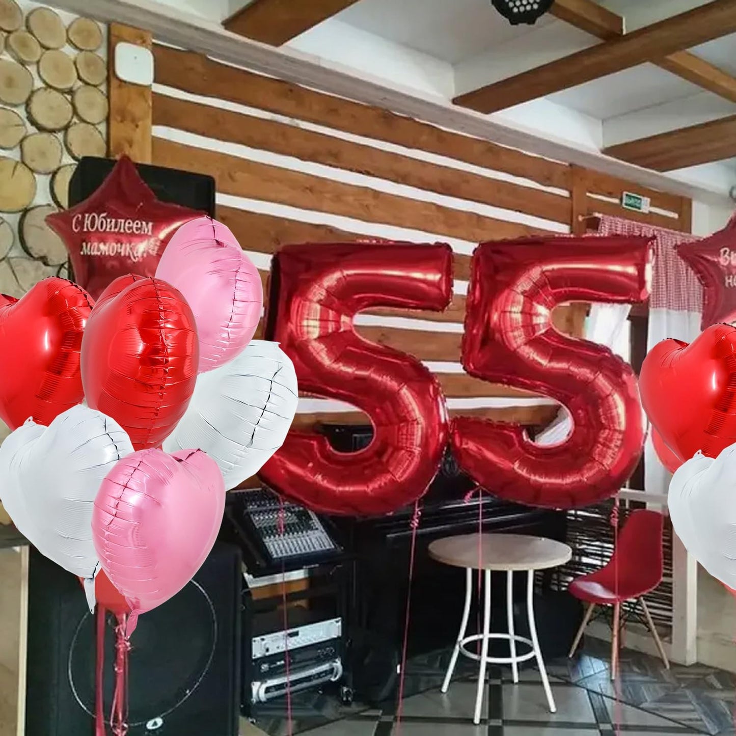 TONIFUL 30Pcs 18 Inch Heart Balloons Red White Pink Valentine’s Day Heart Shape Foil Mylar Balloons Decoration for Romantic Valentine's Day Wedding Bridal Shower Anniversary Engagement Party Supplies