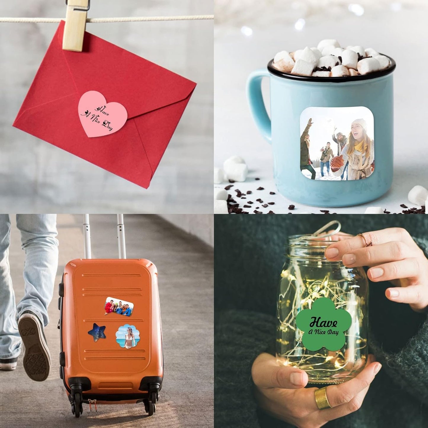 Personalized Custom Stickers for Business Logo Customized Labels with Photo Text Image Make Your Own Vinyl Bulk 250 Pack, Ylable9-250