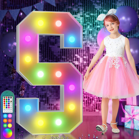 imprsv 4FT Colorful Marquee Light Up Letters S, 18 Colors Large Light up Letters Alphabet Sign with Remote, Large Marry Me Sign, Birthday Party Decorations Baby Shower Anniversary Wedding Decoration