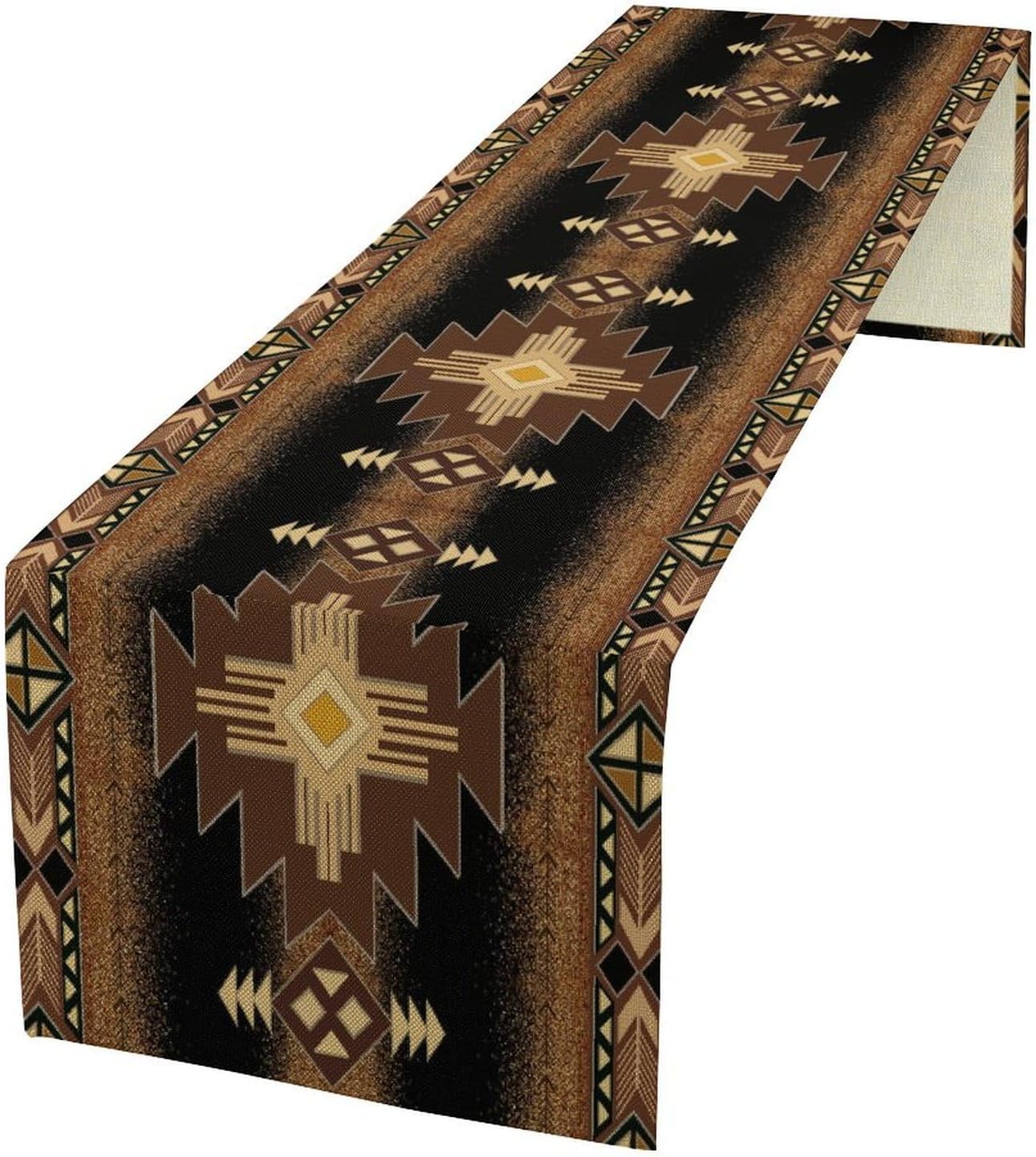 Aztec Table Runner Southwestern Native Vintage Geometric Pattern Table Runner Retro Country Table Dinner Decoration 13x60 Inch