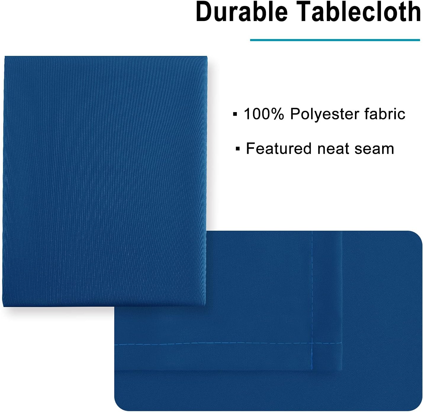 Hiasan Table Cloth Rectangle - Waterproof and Washable Fabric Tablecloth for Dining Room Kitchen and Outdoor Use, Royal Blue, 30 x 60 Inch