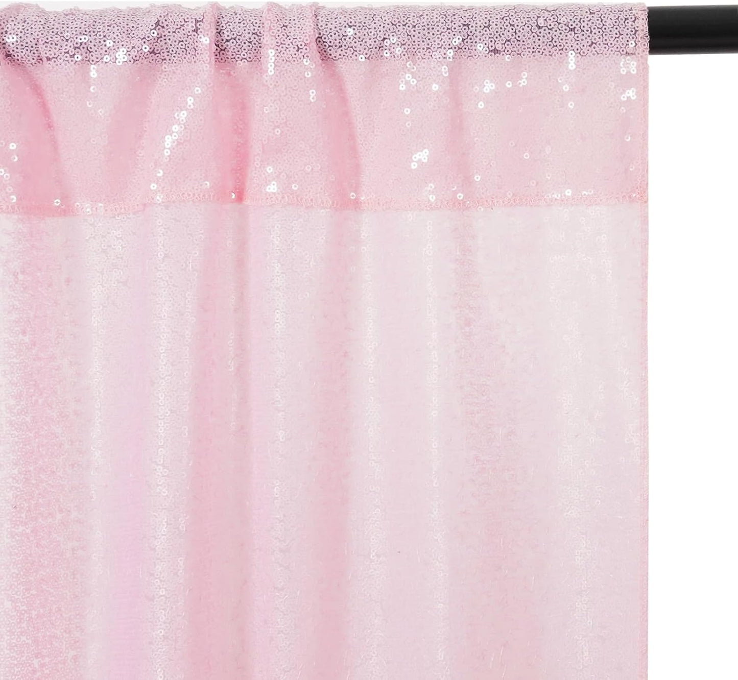 Eternal Beauty Pink Sequin Backdrop, 10x10 Ft Glitter Background Curtains for Shimmer Photography Party Wedding Birthday Back Drop Decor