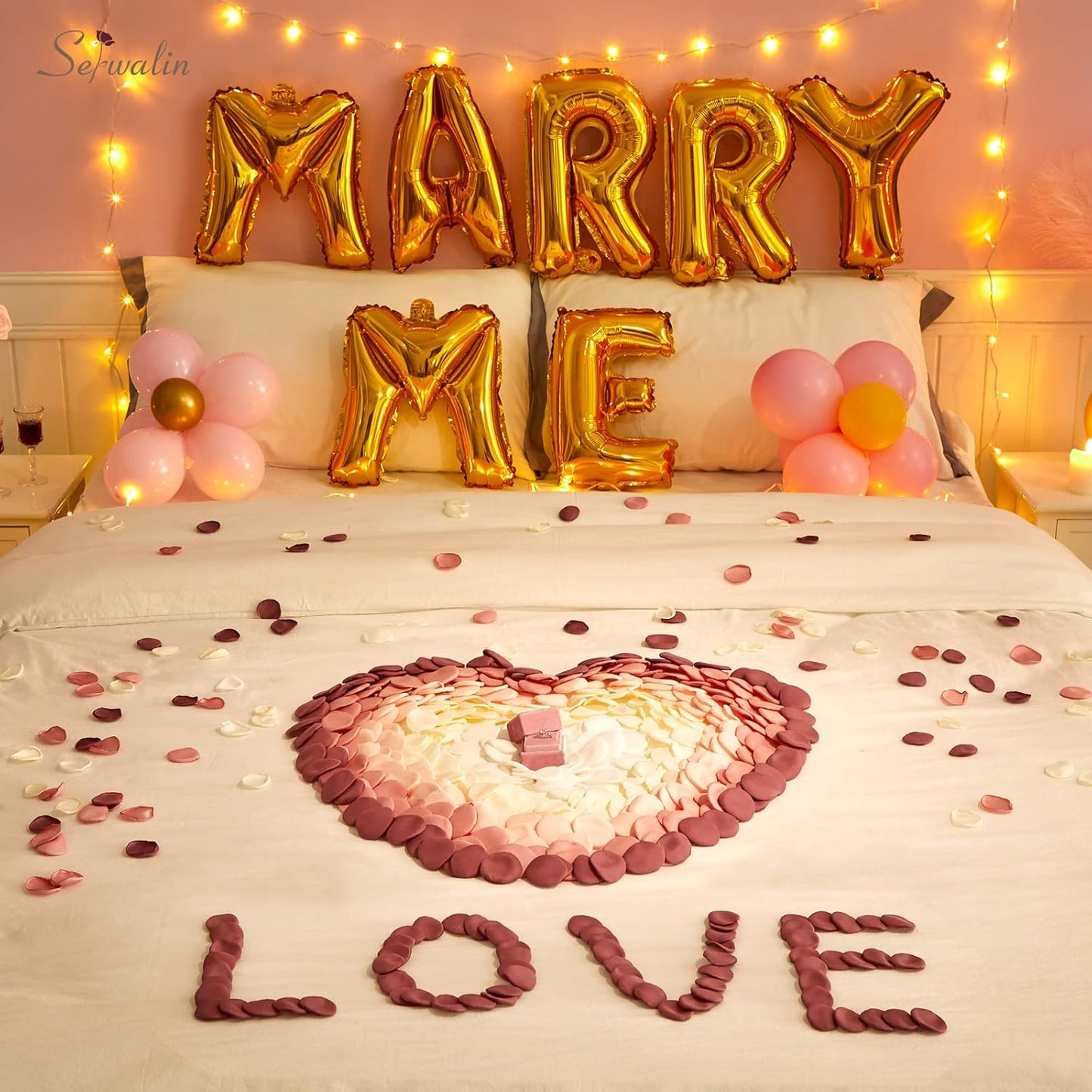 Serwalin 500Pcs Silk Pink Rose Petals Flower Petals for Weddings Proposal Peach Pink Petals for Flower Girl Basket Wedding Aisle Table Runner Bridal Shower Party Table Decor (5 Color Mixes)