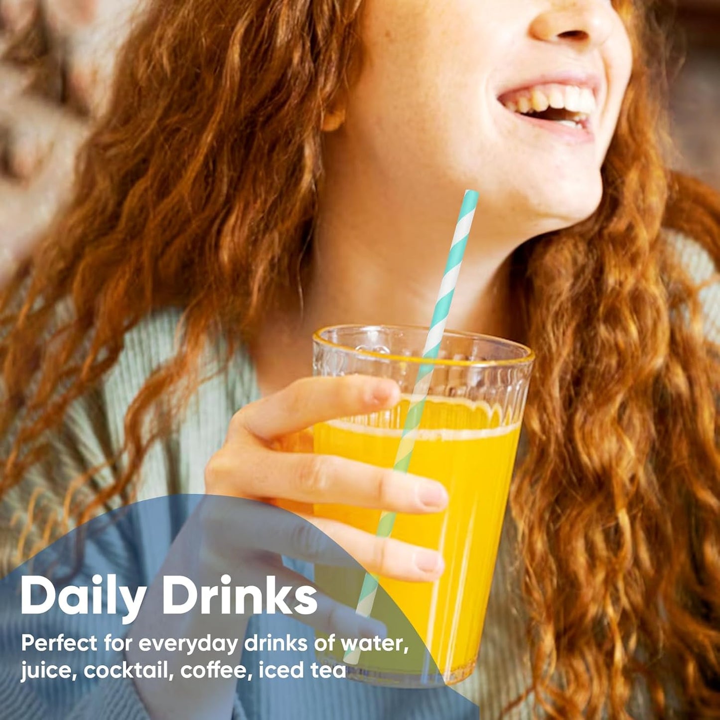 [100 Counts] 7.75 Inch Colorful Striped Disposable Paper Drinking Straws, 10 Assorted Colors, Compostable - for Cocktail, Party, Cake Pops, Crafts