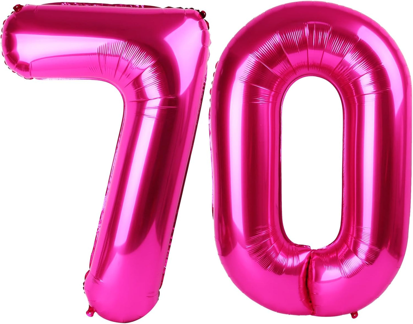 Hot Pink Number 70 Birthday Balloon 40 Inch, Digital Balloons for 70 Party Celebration Decorations Supplies, Mylar Foil Numbers Balloon for 70th Wedding Anniversary