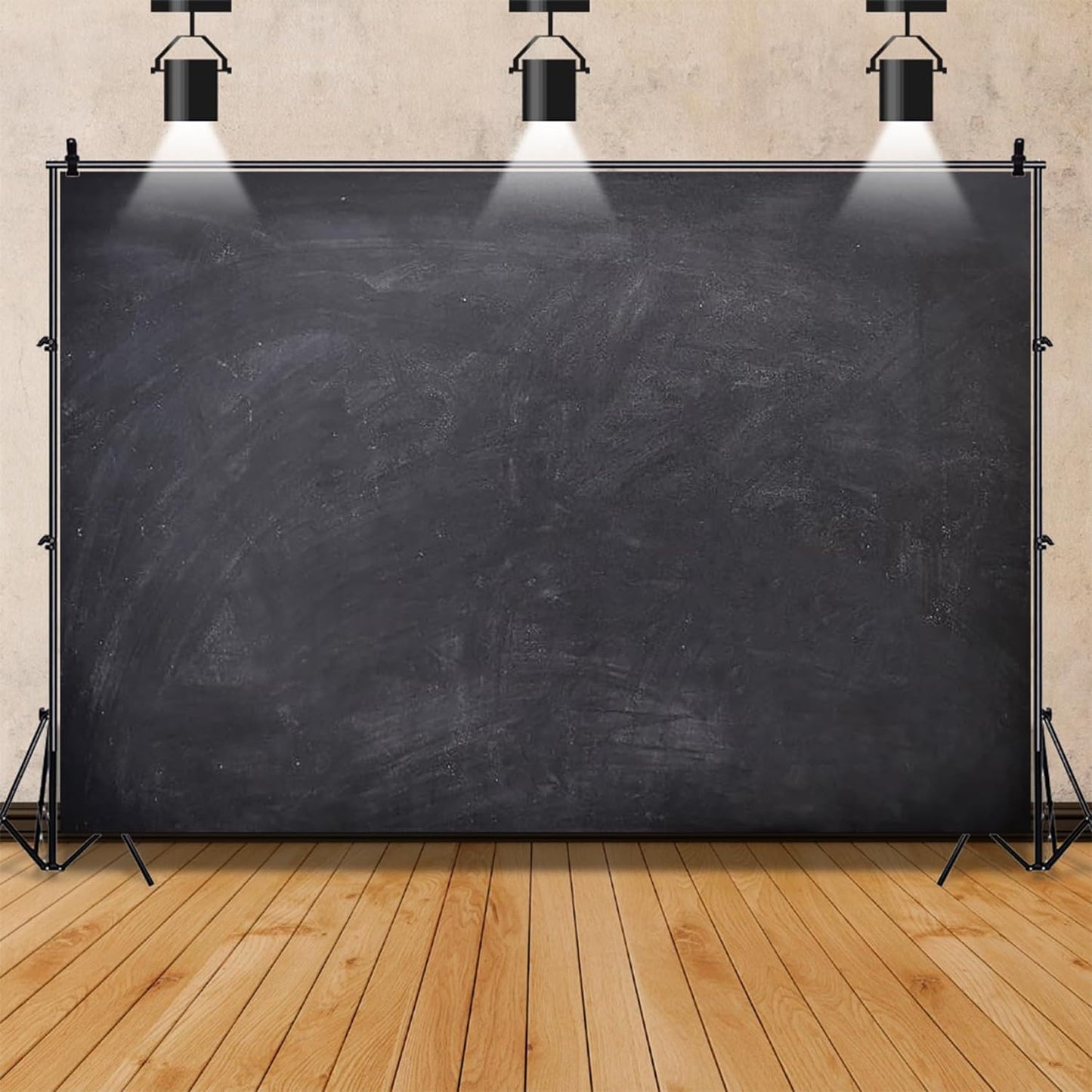 Renaiss 5x3ft Blank Blackboard Backdrop for Photoshoot Man Woman Portrait DIY Chalkboard Photography Background Back to School Banner School Season Photo Booth Props Wedding Teachers` Day Party Decor