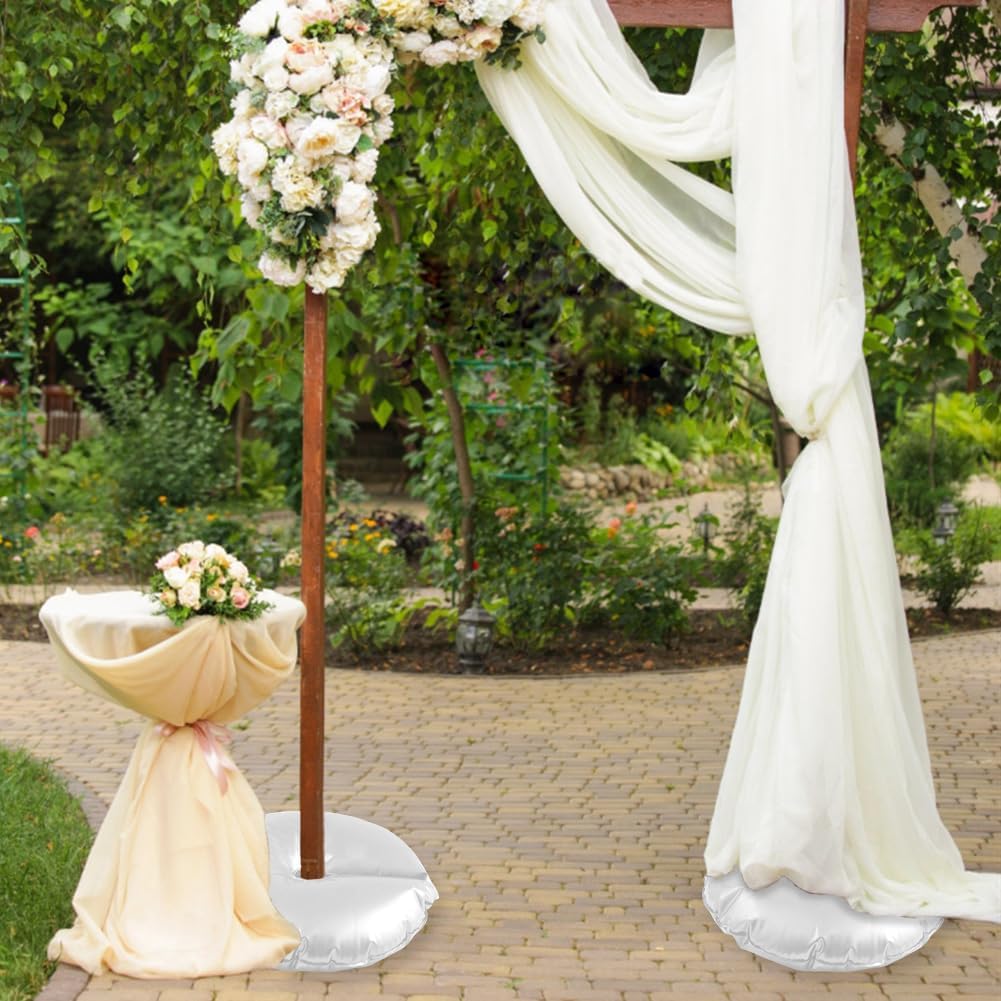 White Balloon Arch Weights, Heavy Duty Water-Filled Base Weights for Party Backdrop Stand Frames, Thickened Water Bag Base (8 Pcs)