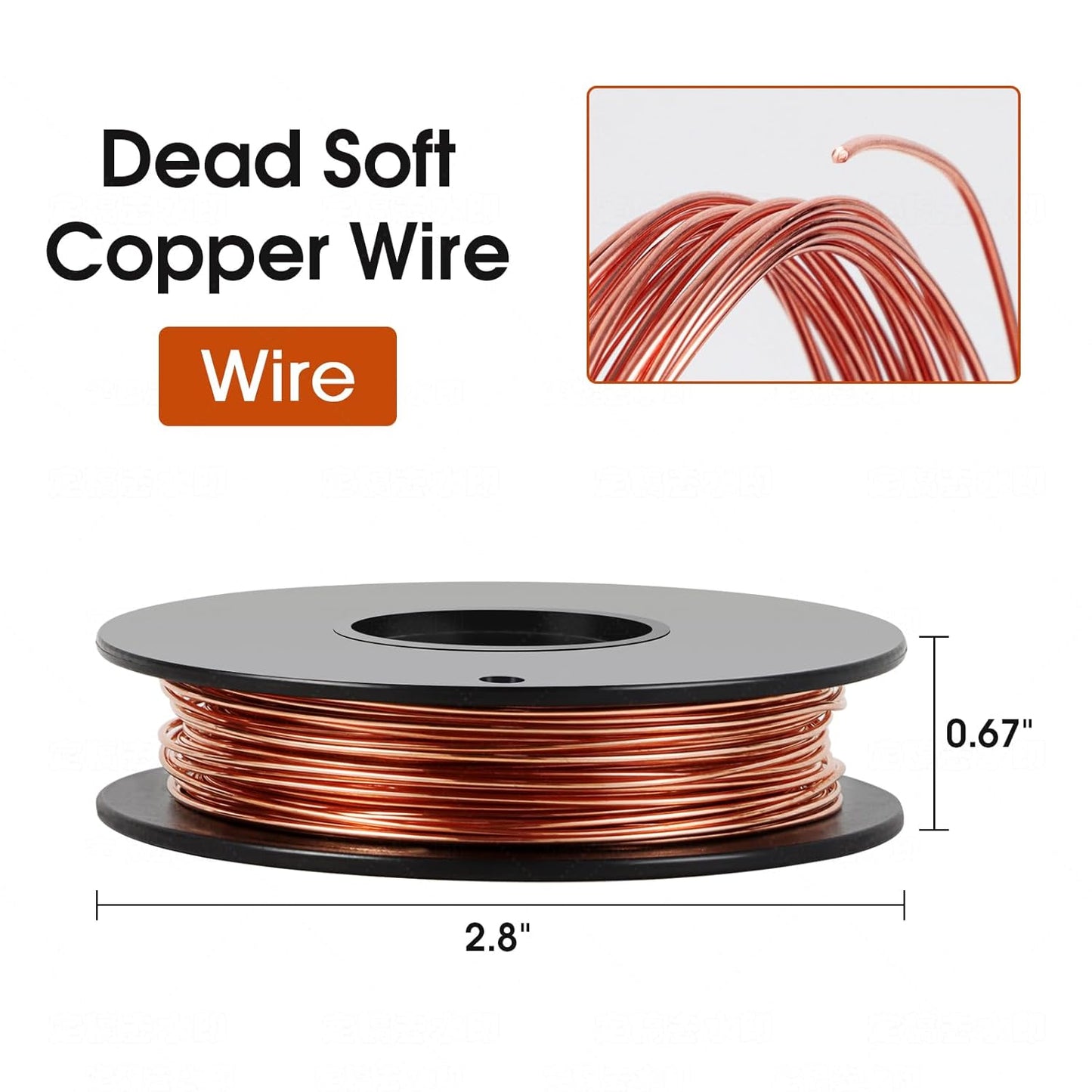 24 Gauge 266 Feet 5 oz 99.9% Dead Soft Copper Wire for Electroculture Gardening, Jewelry Making, Beading, Science Projects, DIY Artwork, Pure Bare Copper Wire