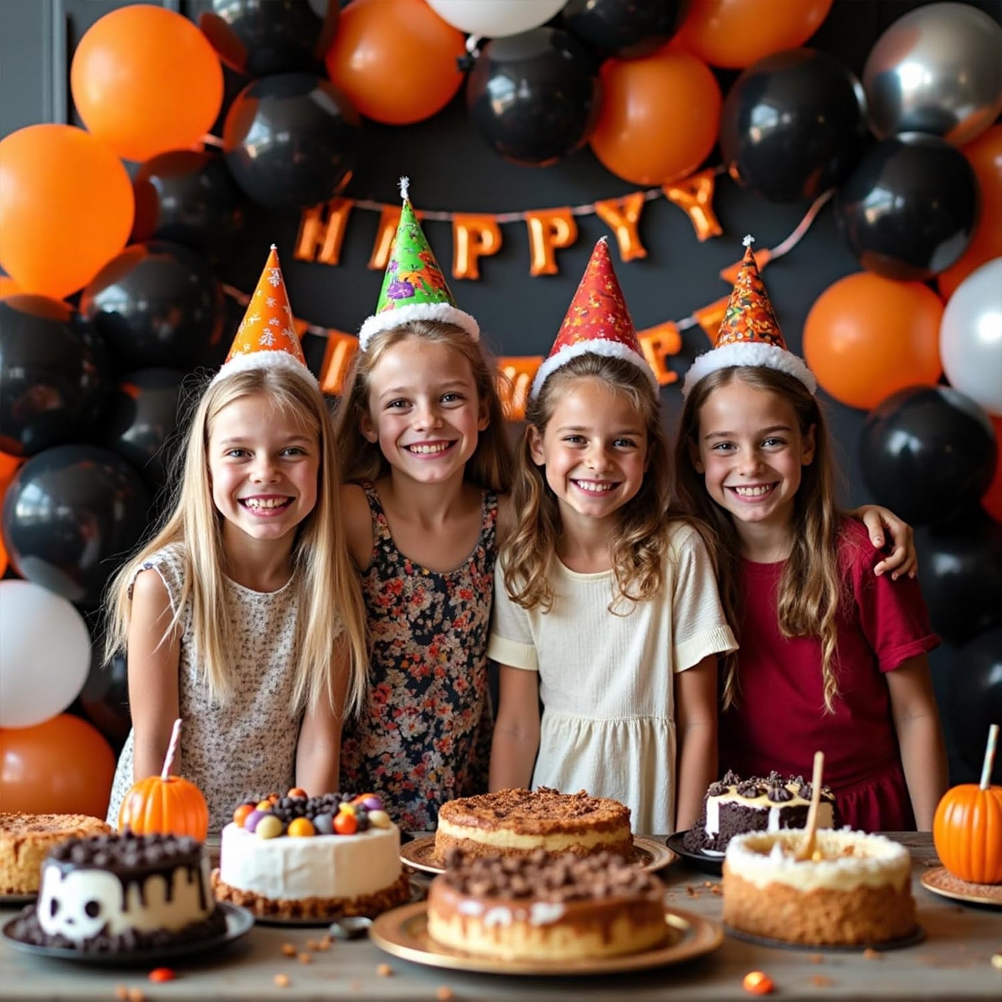 412Pcs Orange and Black Balloon Arch Kit, 18 12 10 5 Inch Different Size Orange Black White Metallic Silver Balloon for Birthday Graduation Halloween Celebration Trick or Treat Party Party Decoration