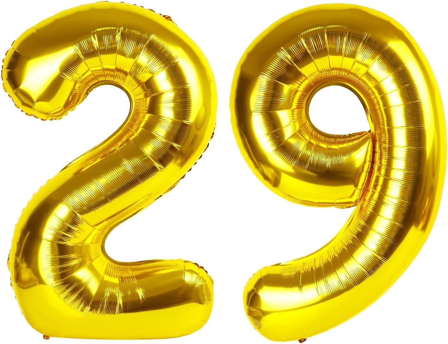40 Inch Big Gold 29 Balloon Number, Jumbo Giant Happy 29th Birthday Party Decorations, Large 29 Mylar Foil Anniversary Birthday Party Engagement Decorations