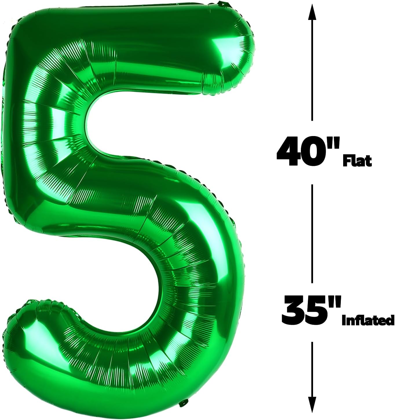 Green 40 Inch Large Number 15 51 Birthday Balloon, 15 51 Birthday Celebration Decorations, Foil 15 51 Mylar Helium Number 15 Balloons Girl Boy Anniversary Party Supplies