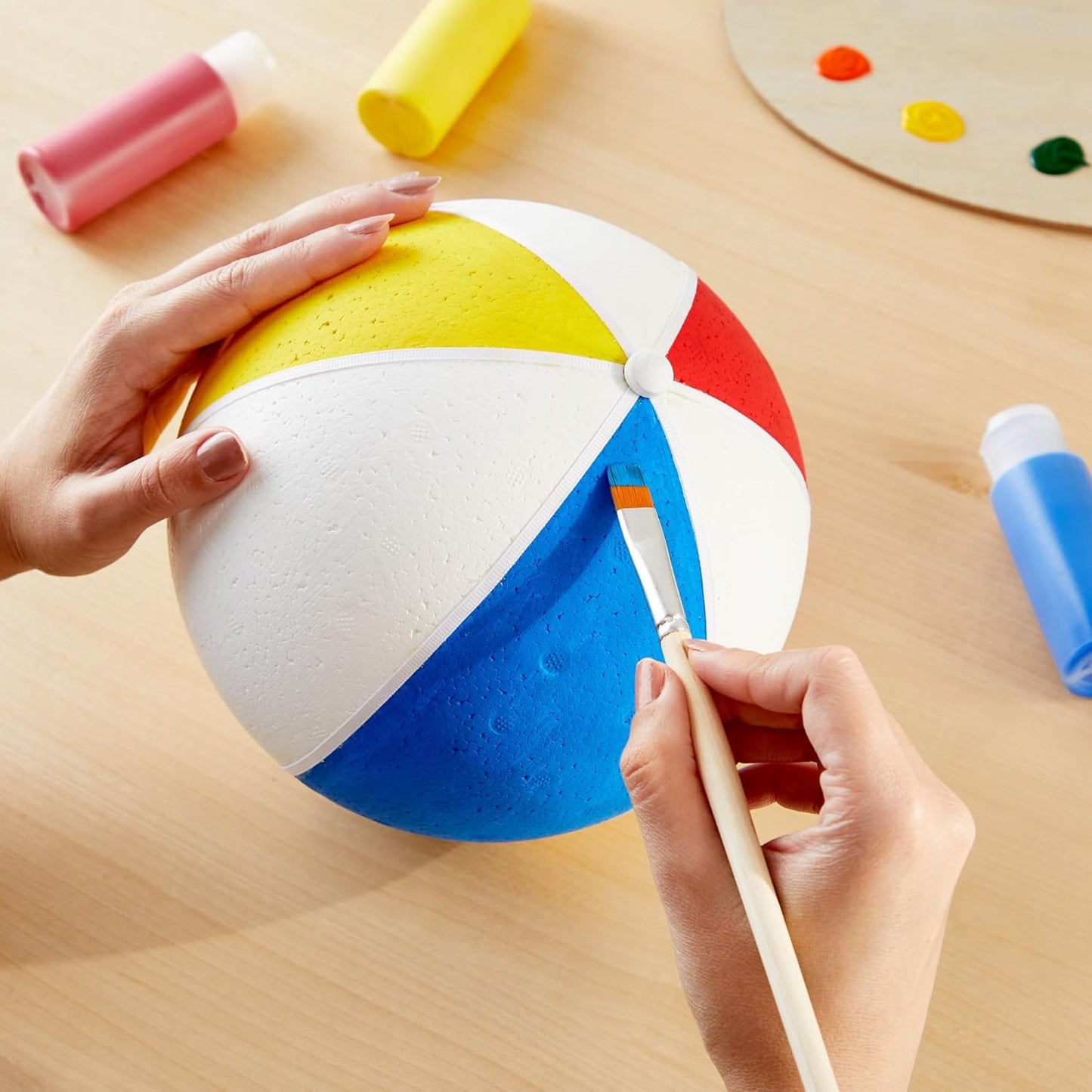 Juvale Sphere Craft Foam Balls - 7.5-Inch White Polystyrene Spheres - 2 Pack for DIY Projects, Floral Centerpieces & Home Decor