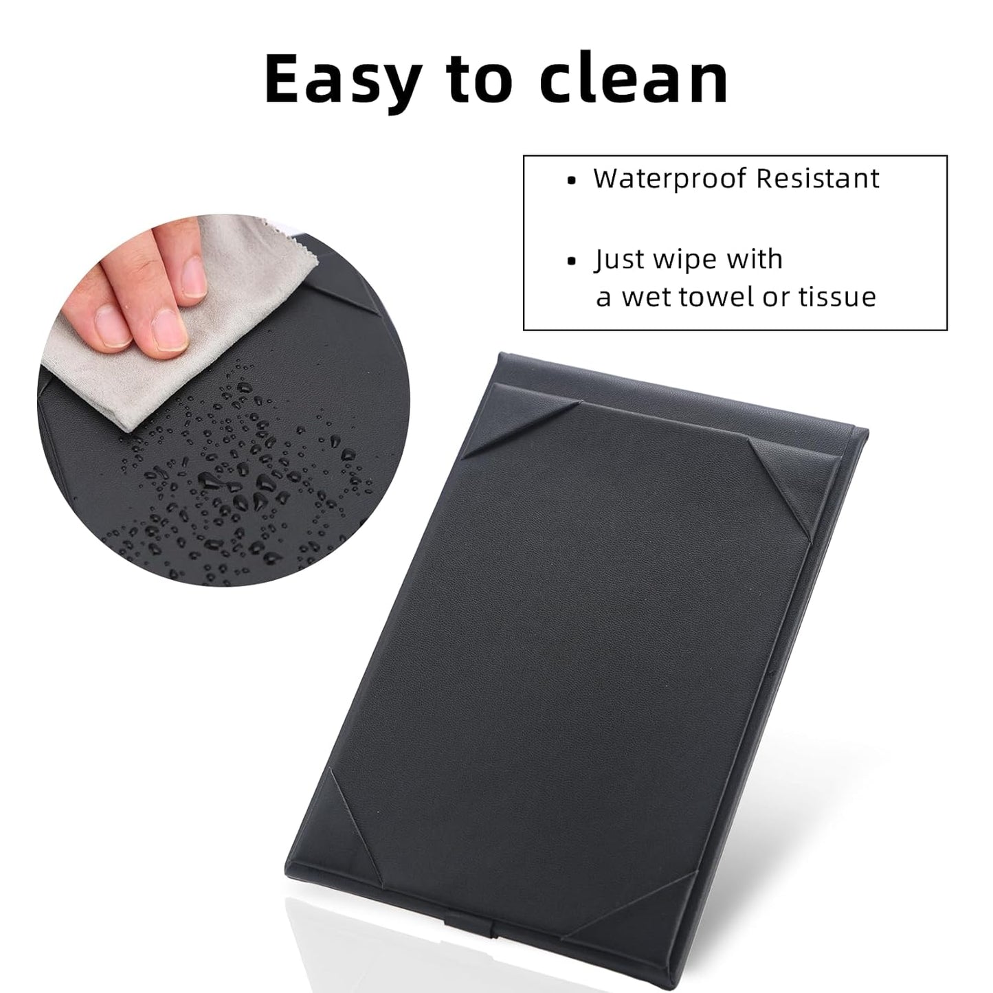 Menu Covers - Set of 10 Double-Sided Table Tent Cards for Restaurant, Dinner Party, and Bar Menus - Includes Bill Holder and Reserved Seating Signs - Easy to Clean and Foldable (20, 4"x6")