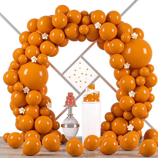 90pack Retro Orange Balloons Different Size 18/12/10/5 Inch Retro Orange Balloon Garland Arch Kit for Graduation, Wedding, Birthday, Baby Shower, Anniversary Party Decorations