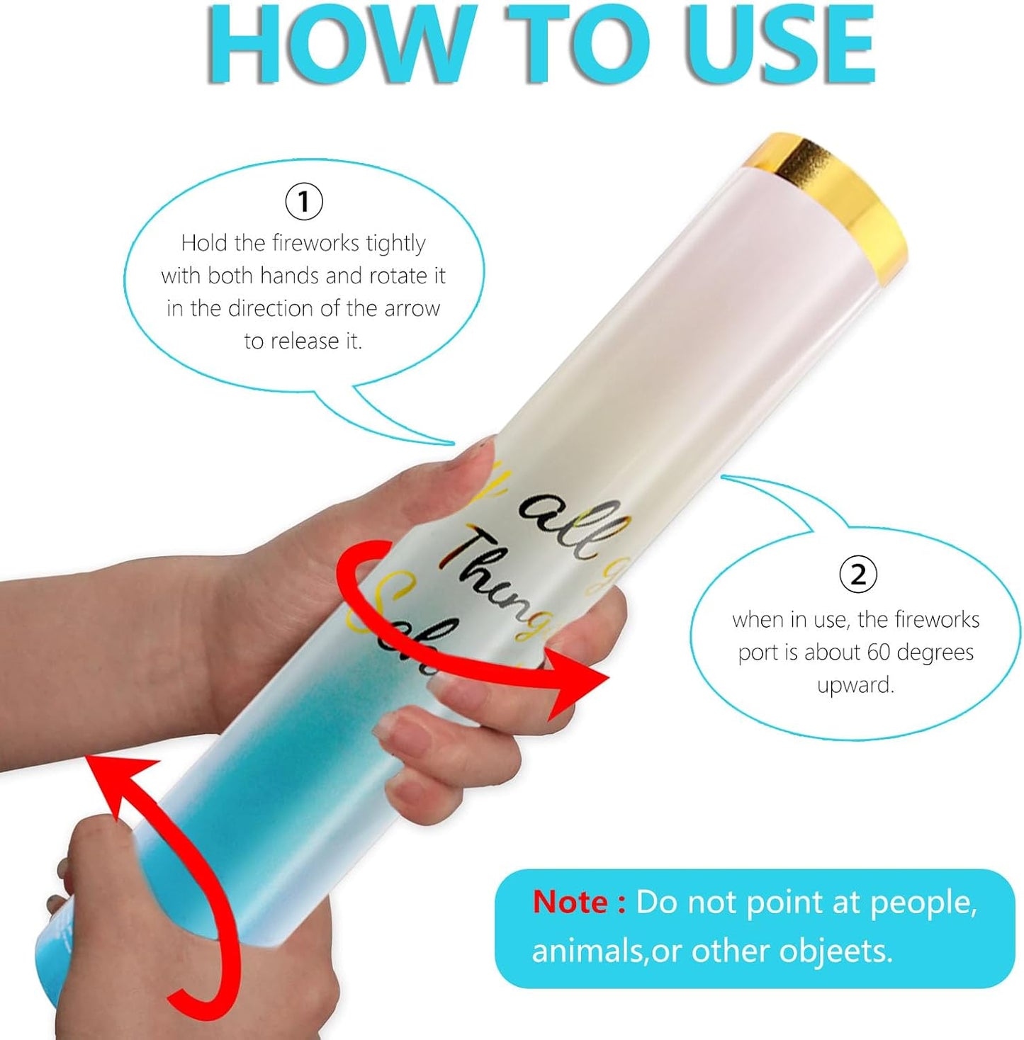 6 Pack Gender Reveal Confetti Cannon, 12 Inch Biodegradable Blue Confetti Poppers for Gender Reveal, Birthday, Wedding, Baby Celebration, Parties