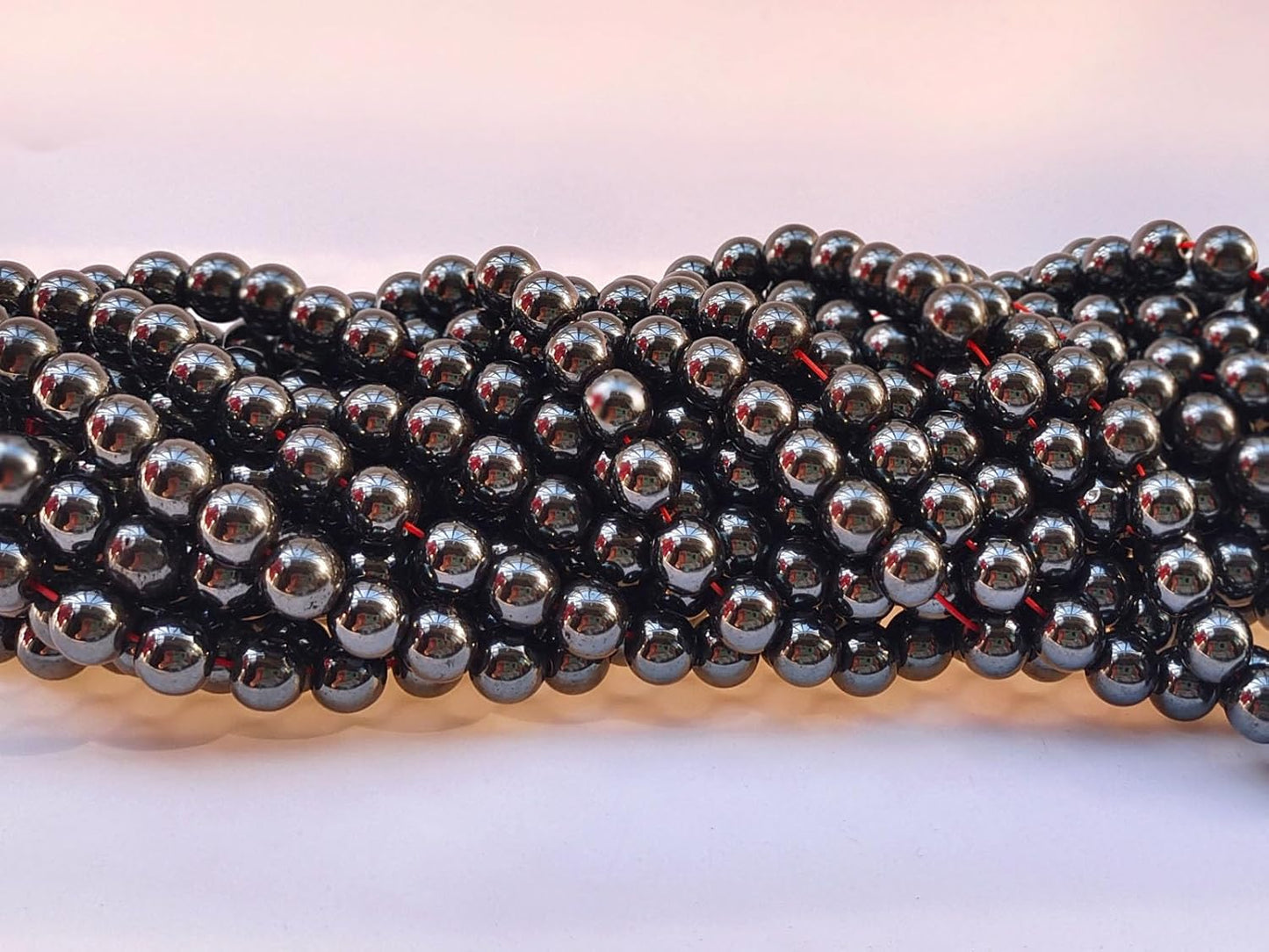 Stone Beads 8mm 100pcs Black Hematite Beads Round Loose Gemstones Beads for Bracelet Necklace Jewelry Making (8mm, 60819 Black Hematite)