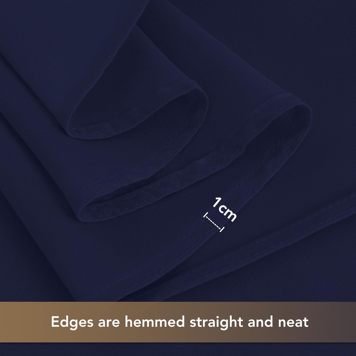 sancua Small Square Tablecloths 36x36 Inch - Navy Blue Table Cloth for Square or Round Tables, Washable Polyester Fabric Table Cover for Nightstand End Bedside Tables