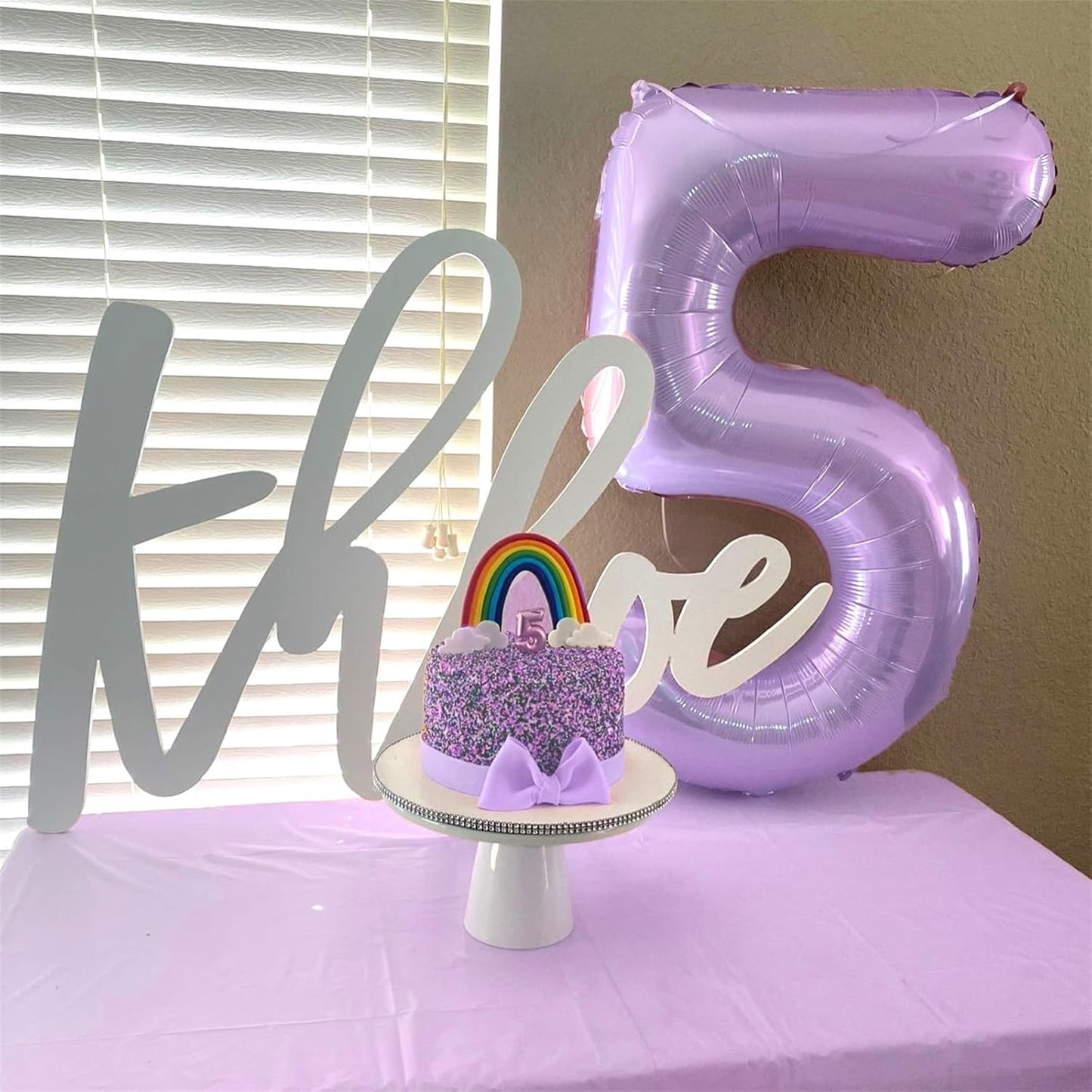 Light Purple 15th Birthday Balloons, 40 Inch Dusty Pastel Purple Mylar Foil Number 15 Balloons for Girls, Lavender Birthday Party Balloons Numbers 1 & 5 for Women 51st Anniversary Decorations Supplies