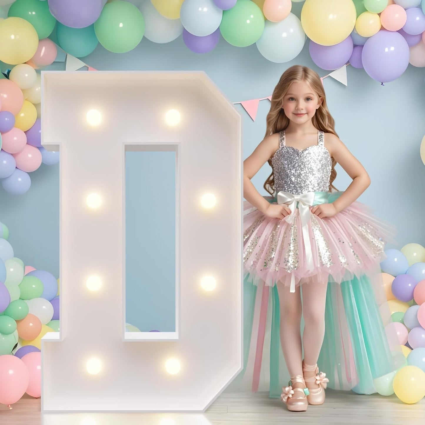 JoyMuse Marquee Letters 3 Feet Tall, Light Up Letters 3FT with Lights, Large Letters for Party, Letter D Light Up Letters for Baby Shower Wedding Proposal Graduation Birthday Decorations