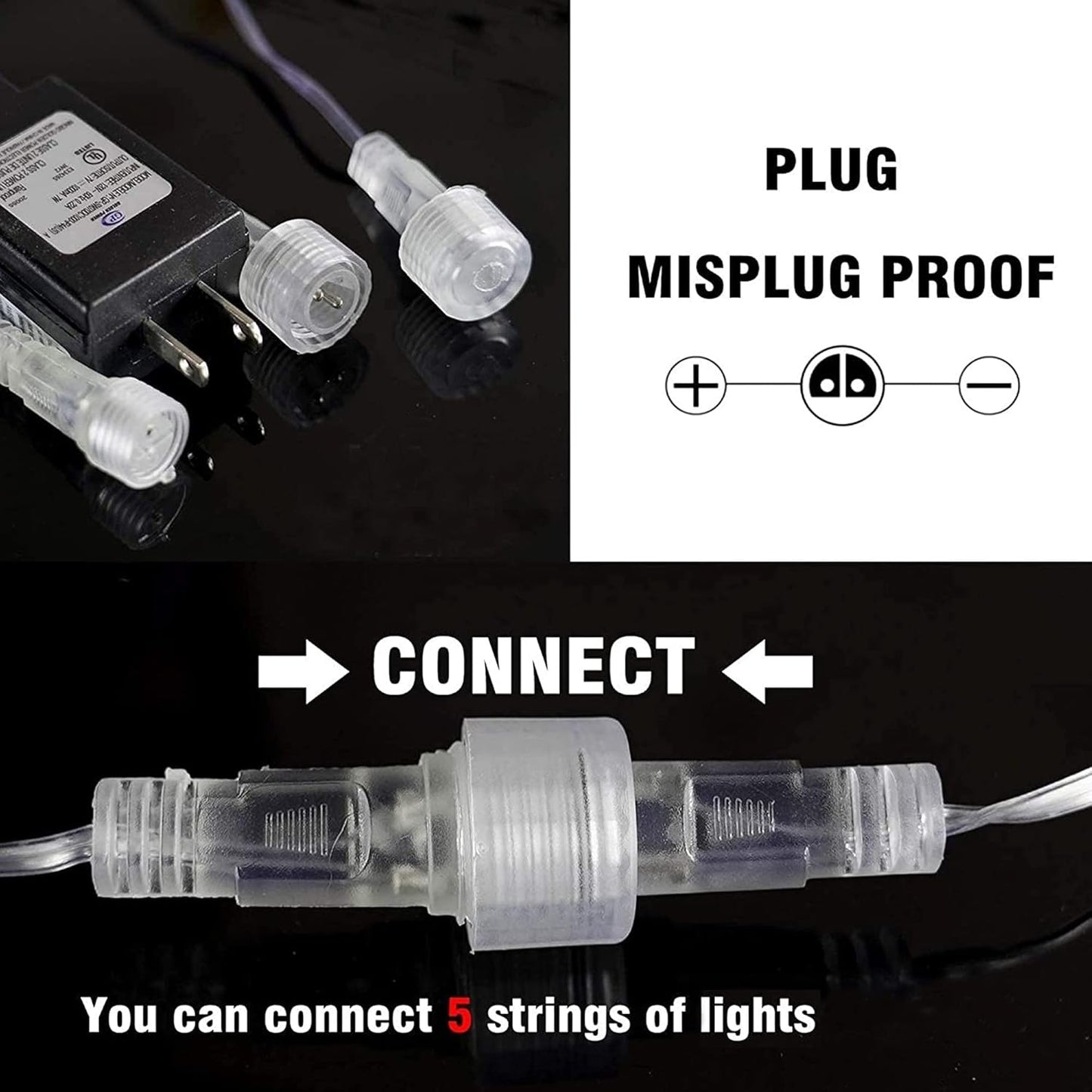 Dazzle Bright 864 LED Christmas Light, Meteor Shower Rain Lights 11.8 Inch 24 Tubes, Waterproof Plug in Falling Rain Lights Decorations for Xmas Tree Yard Party (Warm White)