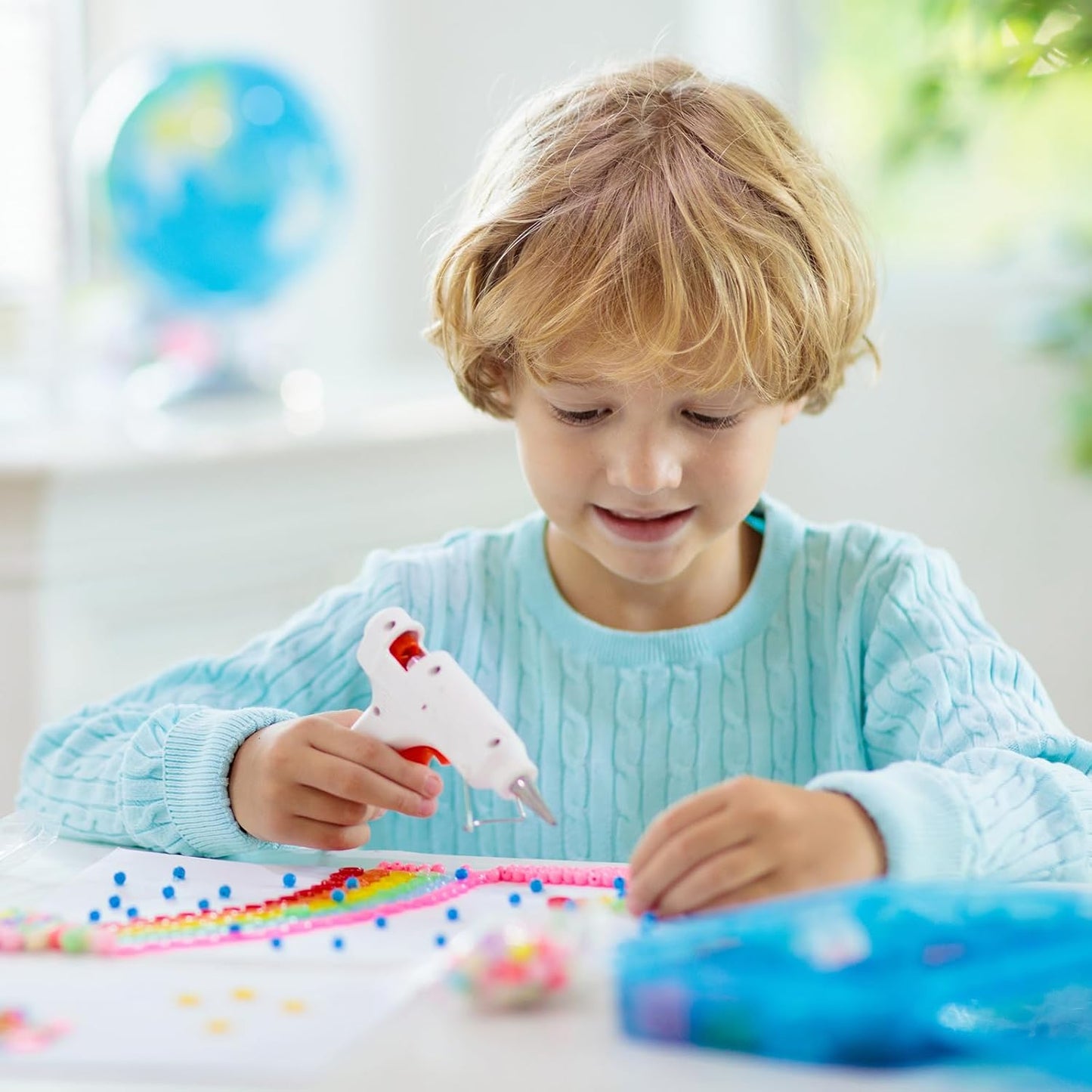 uxcell 20pcs Hot Glue Sticks for Glue Gun 7mm/0.27-inch x 4-inch Mini Hot Melt Adhesive Glue Stick Light Blue