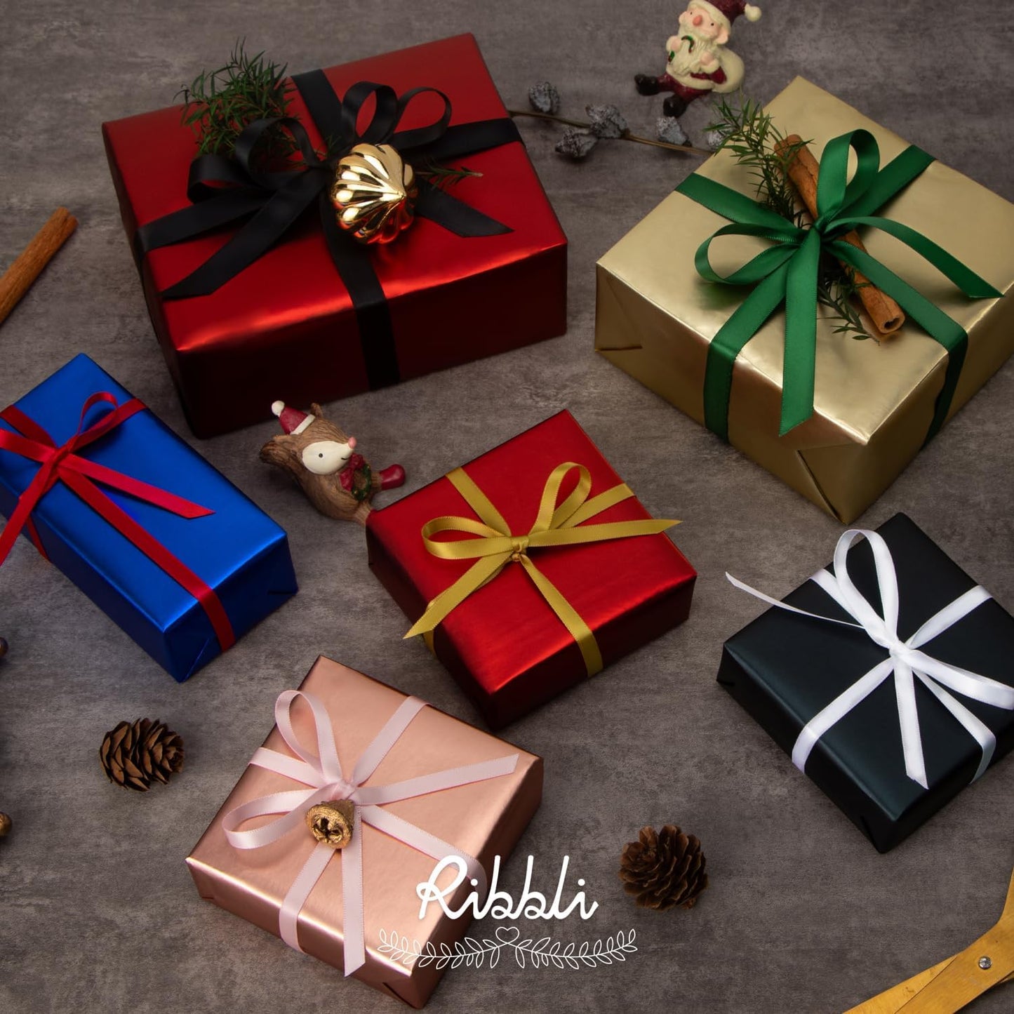 Ribbli Double Faced White Satin Ribbon,1/4” x Continuous 25 Yards,Use for Bows Bouquet,Gift Wrapping,Floral Arrangement