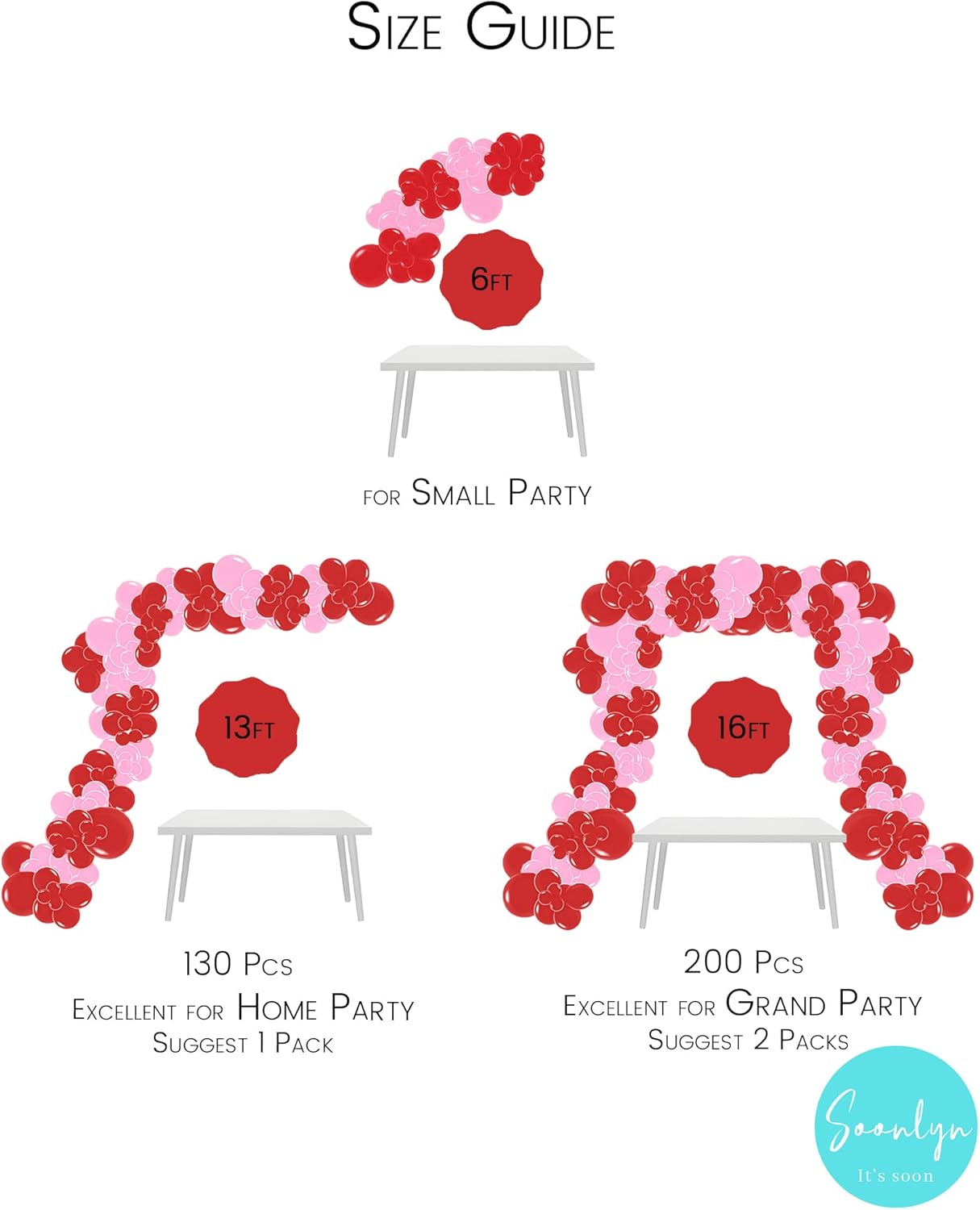 Soonlyn Cherry Balloons Arch kit 200Pcs 12In Cherry Birthday Decorations Red Pink White Balloons Long Green Balloon for Cherry on Top Baby Shower Bridal Shower Decorations