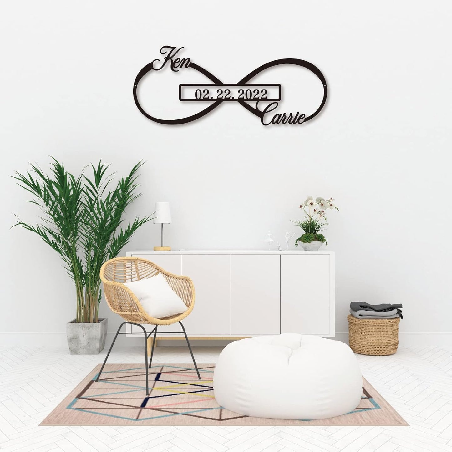 Personalized Infinity Symbol, Metal Love Sign, Love Sign Infinity Heart Sign Metal Wall Decor, Metal Wall Art Decor, Valentine'S Day Gift For Her, Personalized Anniversary Wedding Gift For Couple