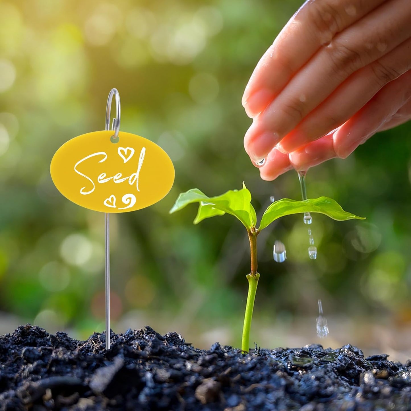 Temlum Plant Labels With Marker Pen, 25 Pcs Garden Markers Label Stakes Sign Tags for Outdoor Plants, Flowers, Herbs, Seed (Multicolor)