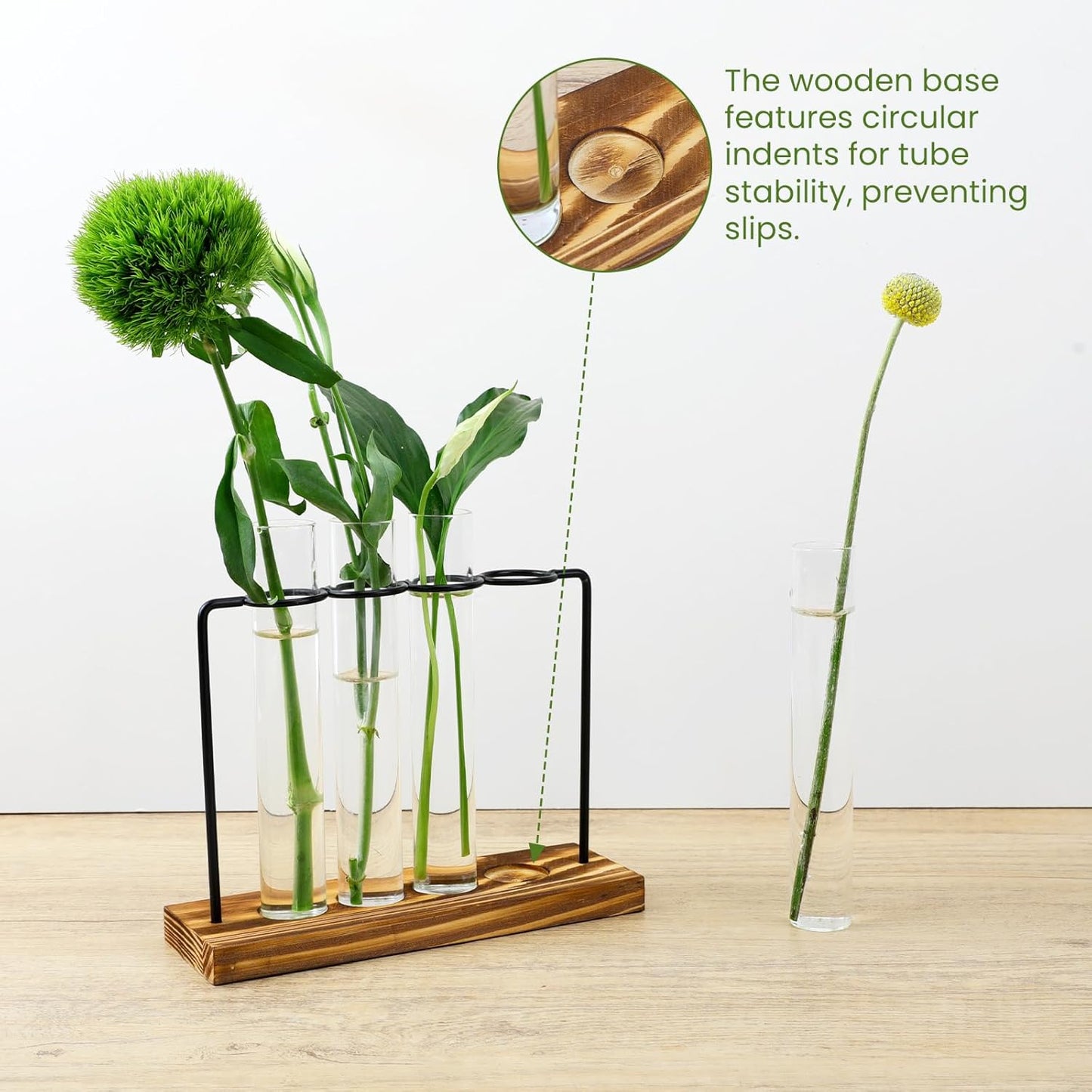 Plant Propagation Station, Glass Tubes for Indoor Hydroponic Plants & Flower Stems, Home/Office Decor, Birthday Gifts for Women, Gardening Gifts for Mom
