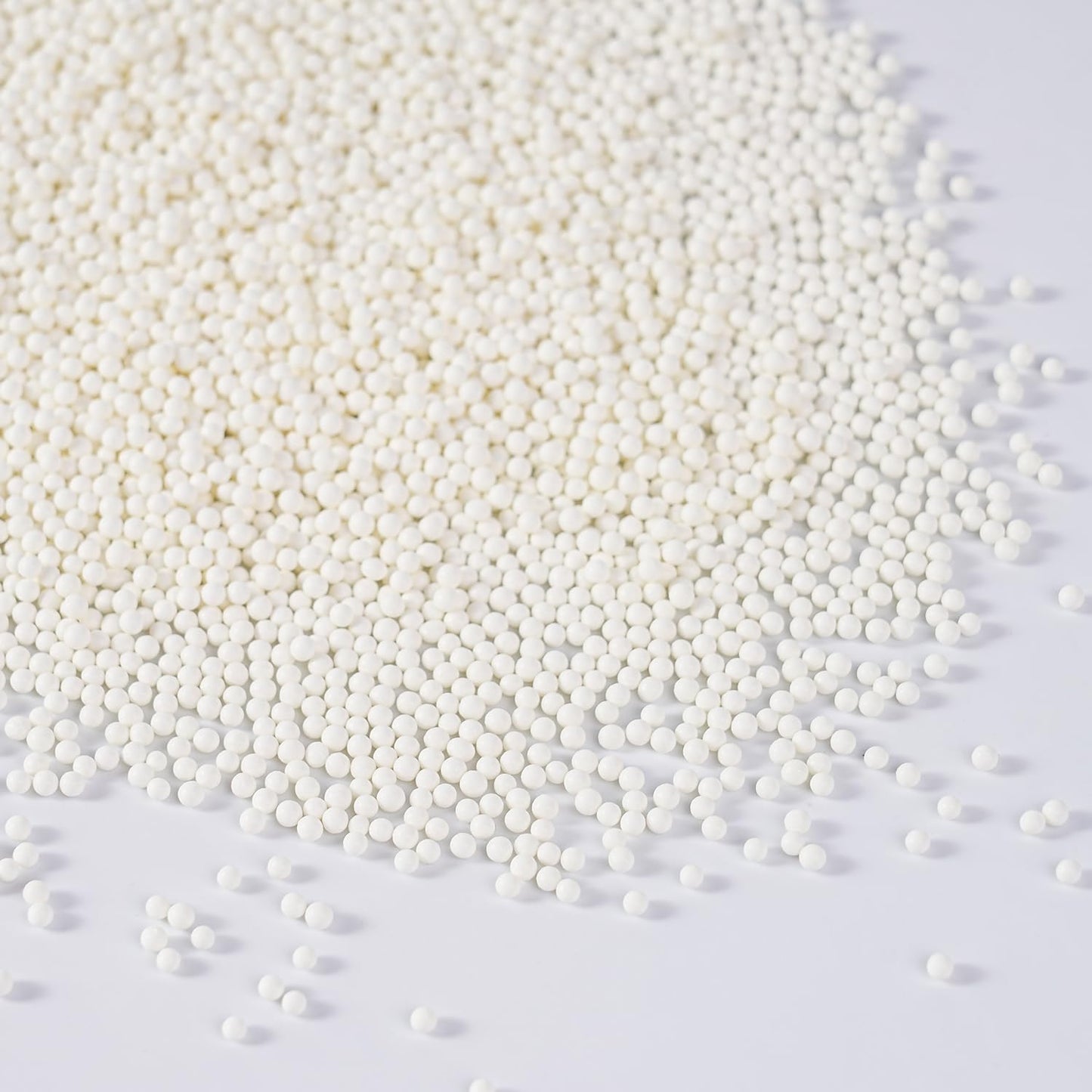 White Nonpareils Sprinkles, Edible 2mm Pearl, White Sprinkles for Cake Decorating, Cake Pops, Cupcakes, Cookies, Macaron, and Ice Cream(120g/4.23oz)