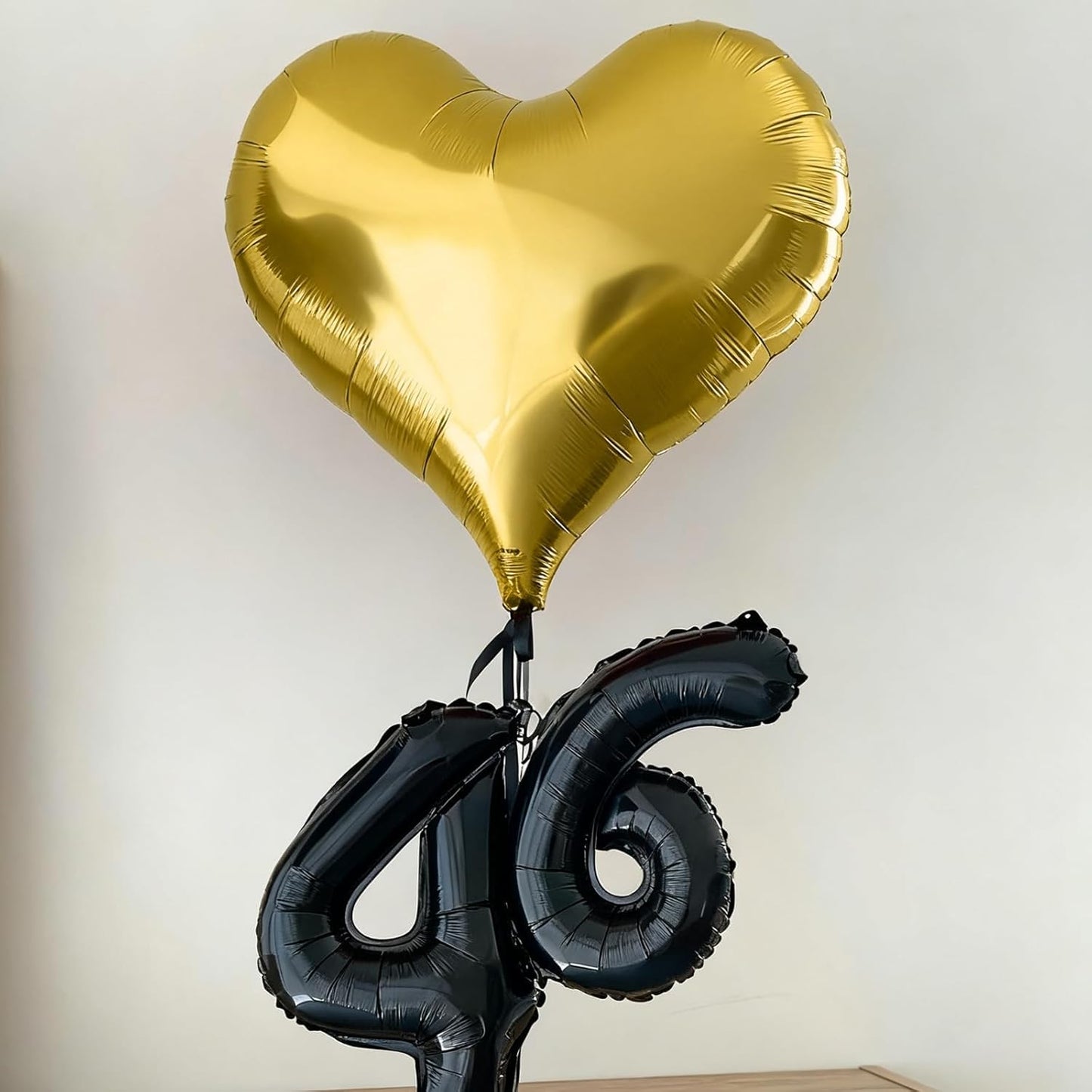 Gold Heart Balloons,24Inch Large Metallic Heart Foil Balloons for Valentine's Day Birthday Wedding Baby Shower Anniversary Party Decorations