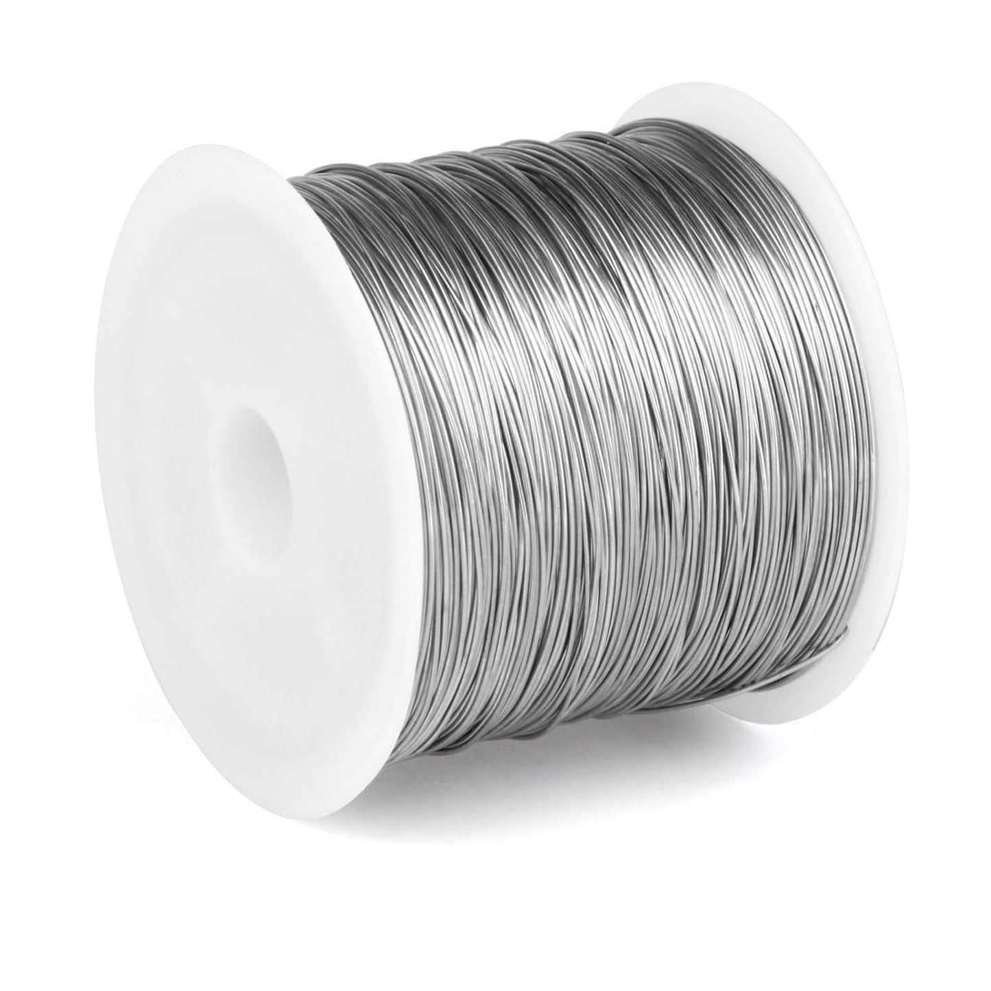 262FT Jewelry Wire 24 Gauge Tarnish-Resistant Copper Beading Wires Roll Bulk for DIY Crafts Jewelry Making, Silver Wire