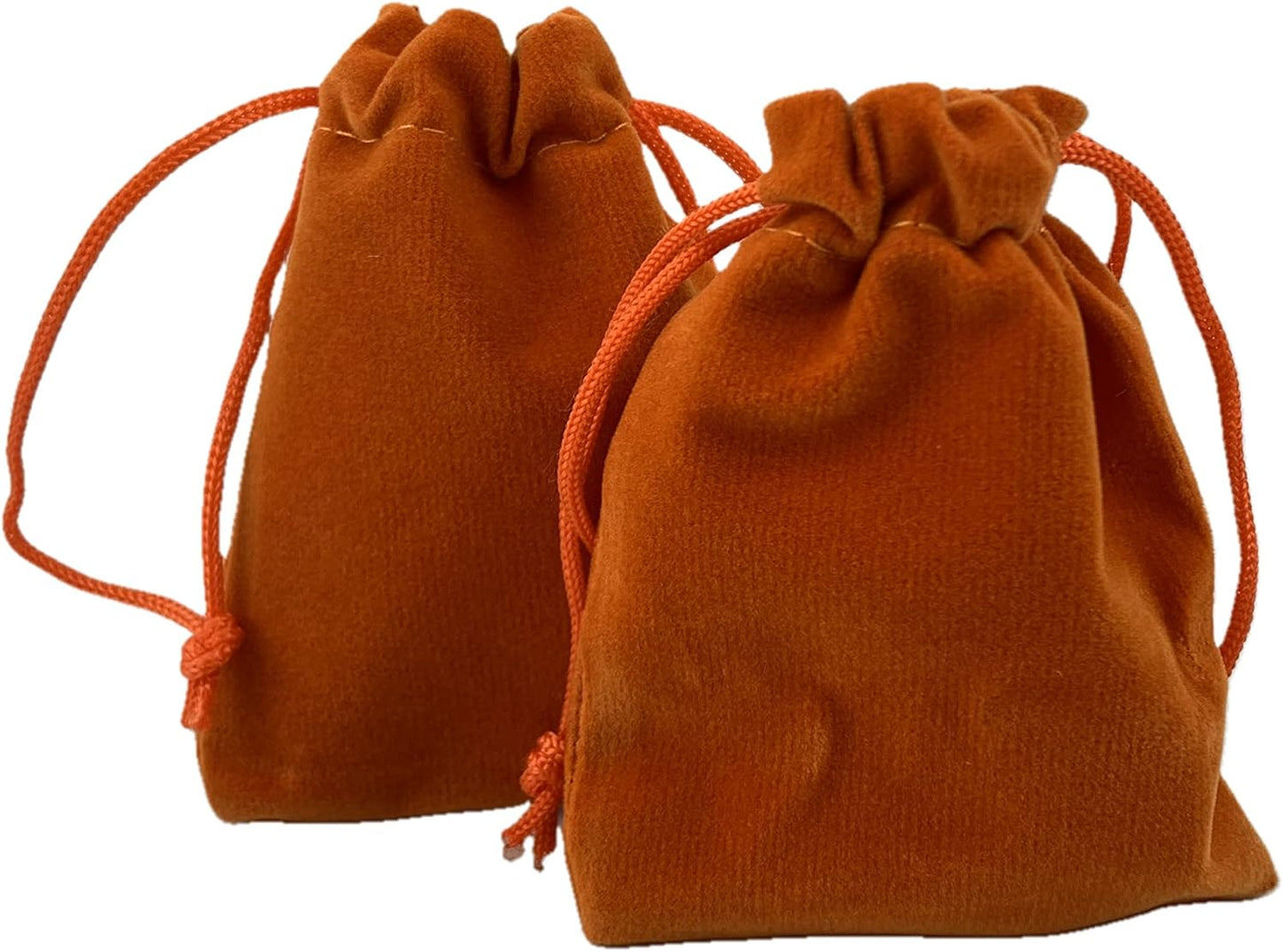 Palmhomee Pack of 48 3x4 Inch Velvet Drawstring Bags Gift Bag Velvet Pouch For Jewelry Wedding and Party Favor (Orange)