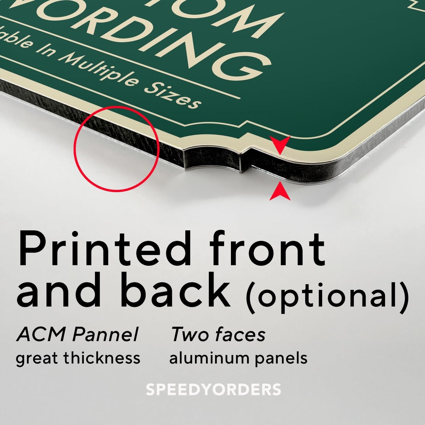 Custom Aluminum Signs: Driveway/Outdoor Metal, Waterproof, Forest Green 24x18 In