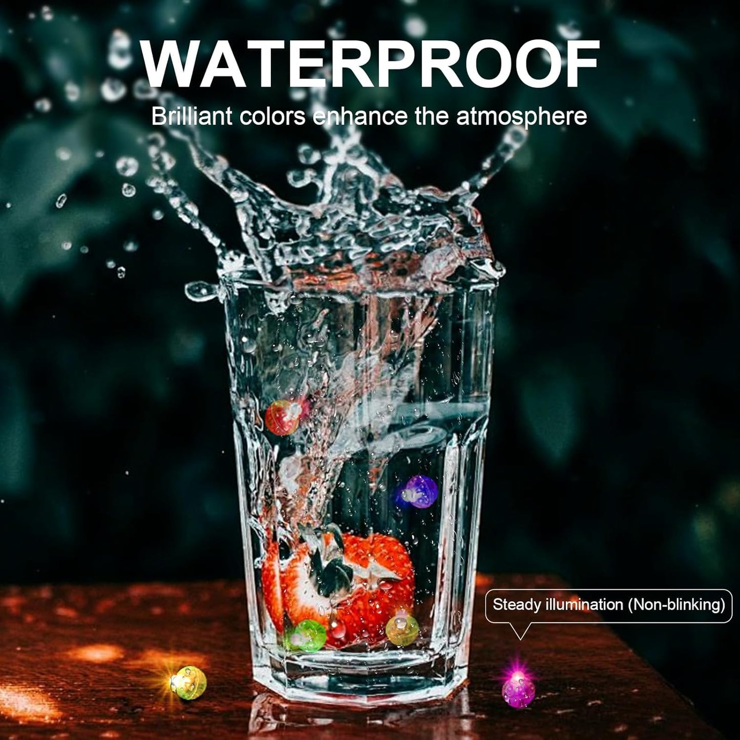 Aogist 50Pcs Balloon Lights with Hook,Long Standby Time,Waterproof Mini Light for Birthday Party Wedding Christmas Halloween Easter Decorative (Steady, Yellow)