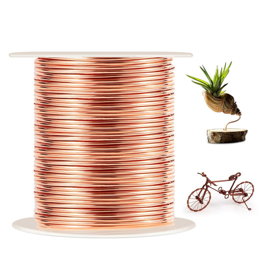 99.9% Soft Copper Wire, 20 Gauge/ 0.8 mm Diameter, 328 Feet / 100m, 1 Pound Spool Pure Copper Wire, Jewelry Making Wire Craft Wire