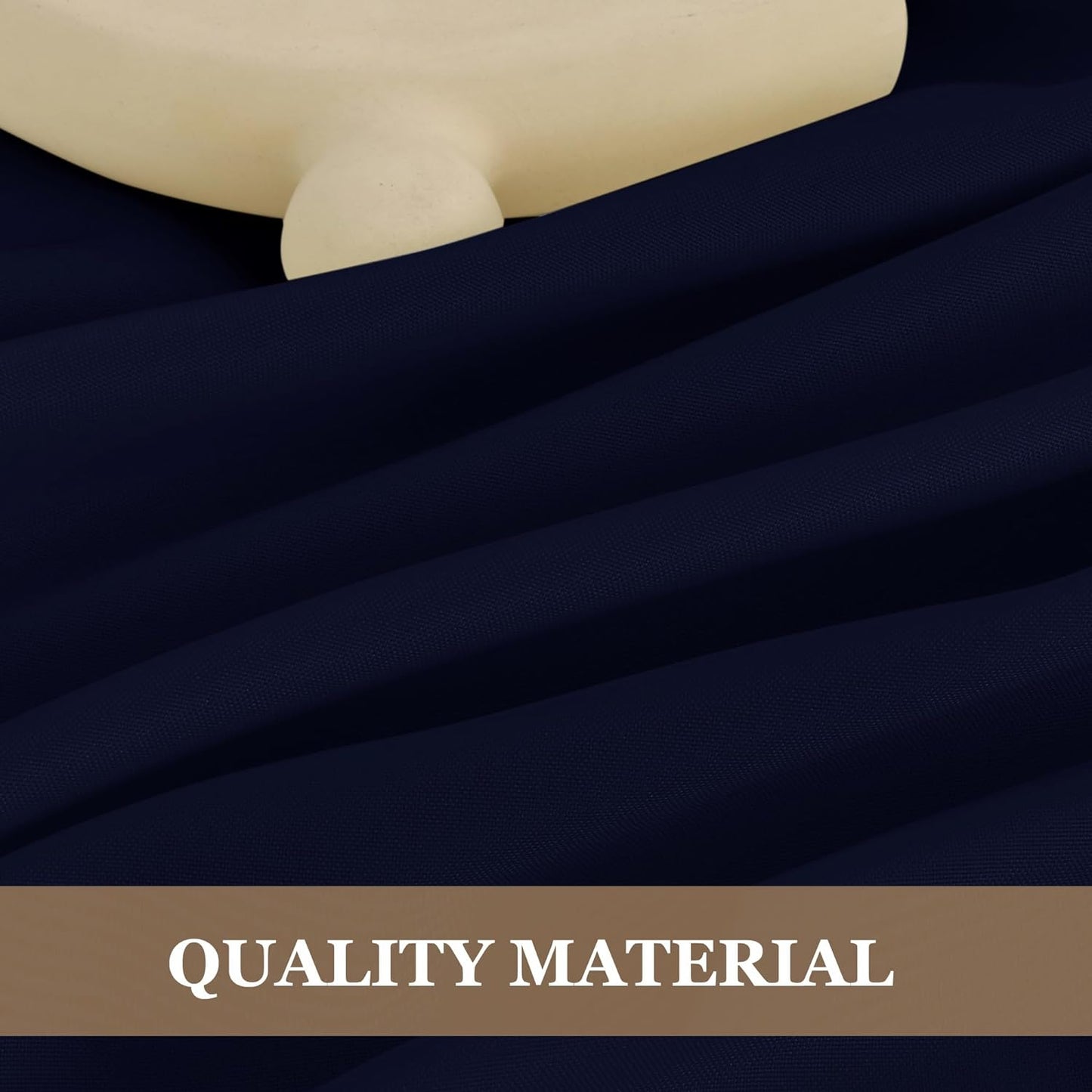 Fitable 6 Pack Navy Round Tablecloths - 120 Inches in Diameter - Stain Resistant and Washable Table Clothes, Polyester Fabric Table Covers for Wedding, Party, Banquet, Formal Events