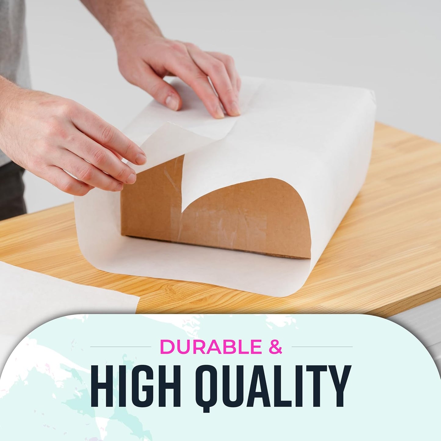 Bryco Goods 18”x1200” (100’) White Kraft Paper Roll - Pack of 2 - Easel Paper for Arts & Crafts, Floor Covering, Packaging, Gift Wrapping, Bulletin Boards - Made in The USA