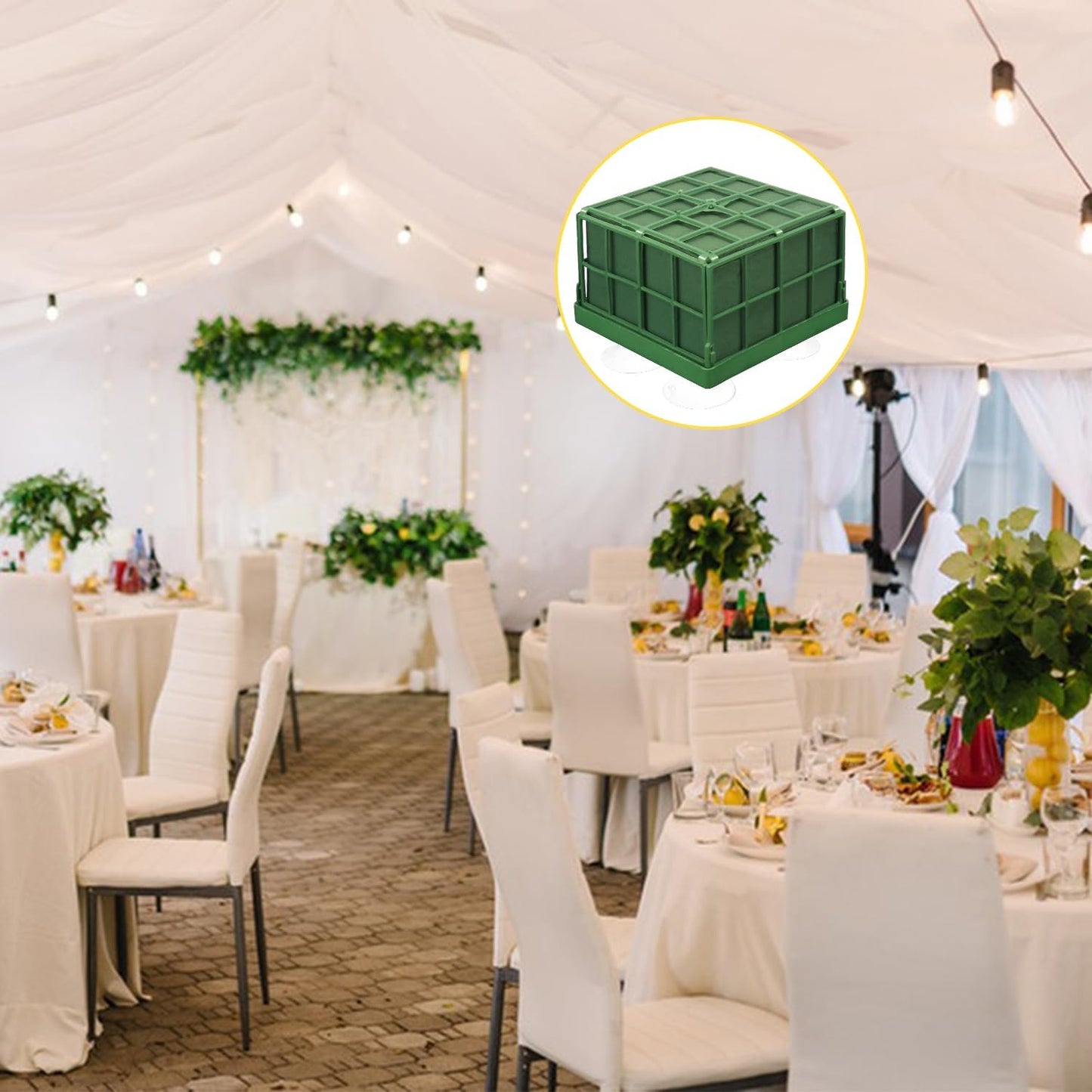 10 Pack Floral Foam Cage, Premium Floral Cage Foam Box for Fresh and Artificial Flowers – Perfect for Wedding, Home and Garden Decorations(4.5 x 4.5 x 3.75 inch) by IHDYPPEW