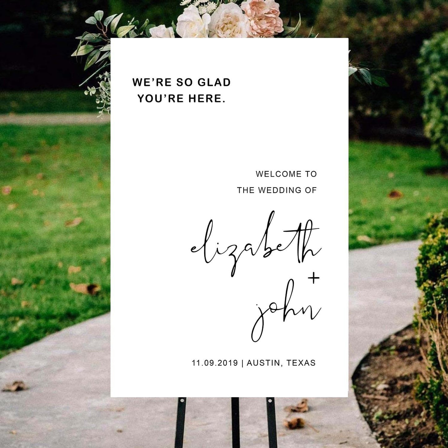 Minimalist Wedding Welcome Sign, Modern Wedding Welcome Sign, Welcome Sign Wedding, Wedding Sign