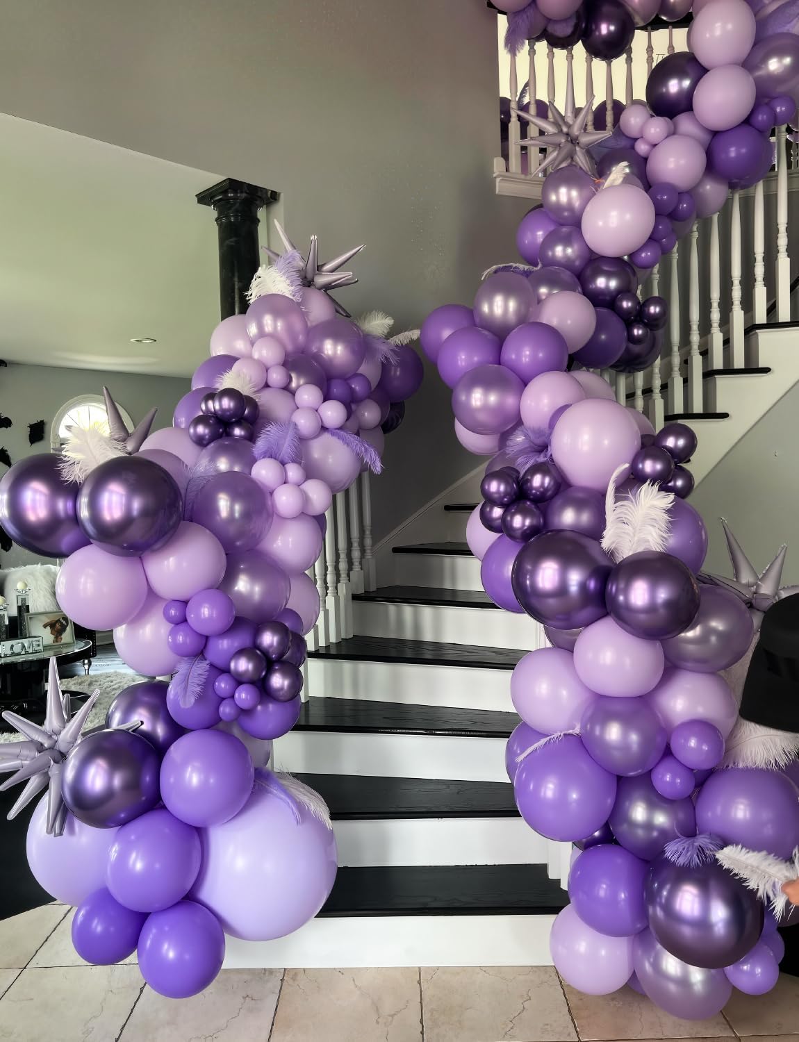 Purple Balloons - 12 Inch Dark Metallic Purple Balloons Macaron Lavender Pearl Lilac Balloon Different Shades Latex Balloon for Birthday Wedding Bridal Showers Party Decorations