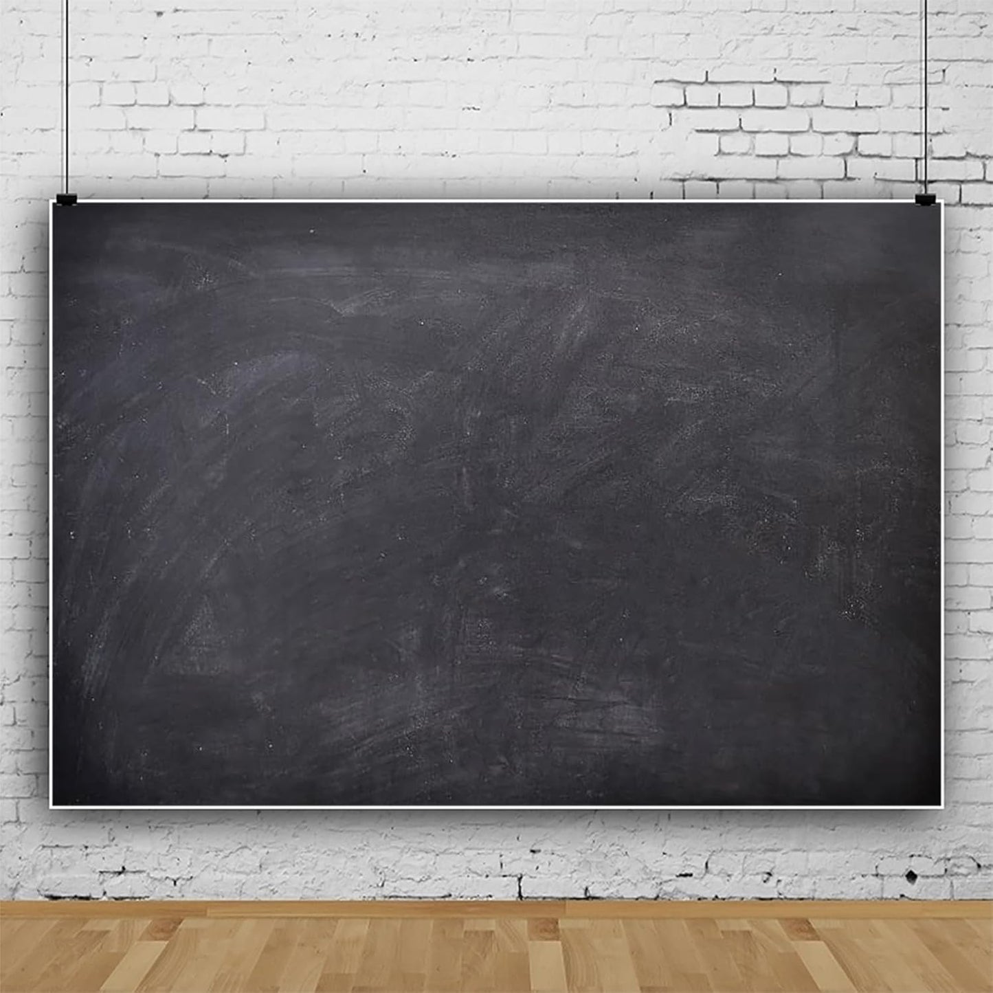Renaiss 7x5ft Blank Blackboard Backdrop for Photoshoot Man Woman Portrait DIY Chalkboard Photography Background Back to School Banner School Season Photo Booth Props Wedding Teachers` Day Party Decor