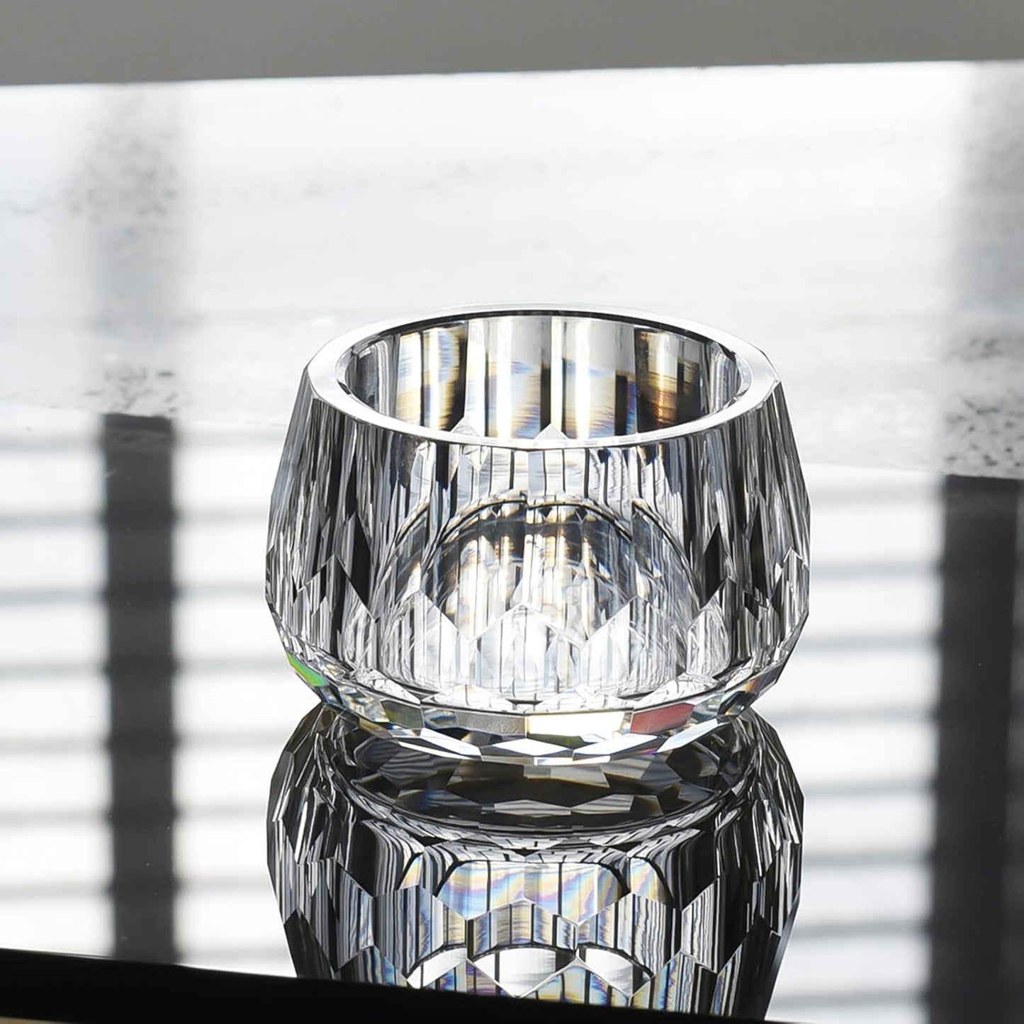 kitCom Crystal Jewelry Jar, Crystal Wedding Candy Buffet Jar, Home Decoration Party Cotton Swab Storage, Office Birthday Gift