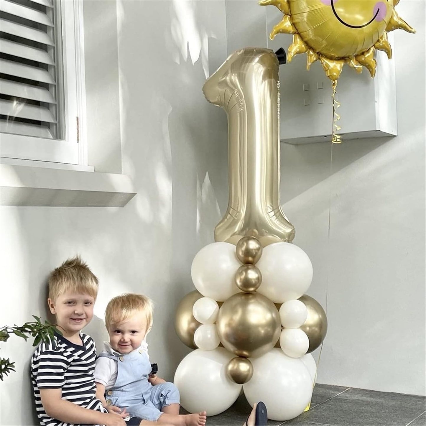 40 Inch Champagne Gold Foil Balloon Number 9, Large Self Inflating Light Gold Number Balloons 0-9 Helium Balloons Set for Girls Boys 9th Birthday Women Anniversary Graduation Party Decoration Supplies