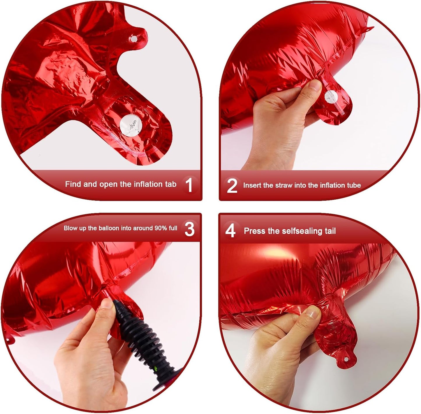 40 Inch Red 3 Large Number Balloon, 3 13 23 30 33 36 38 Red Birthday Party Decorations, Number Three Foil Balloons for Anniversary Party Graduations Celebration Supplies