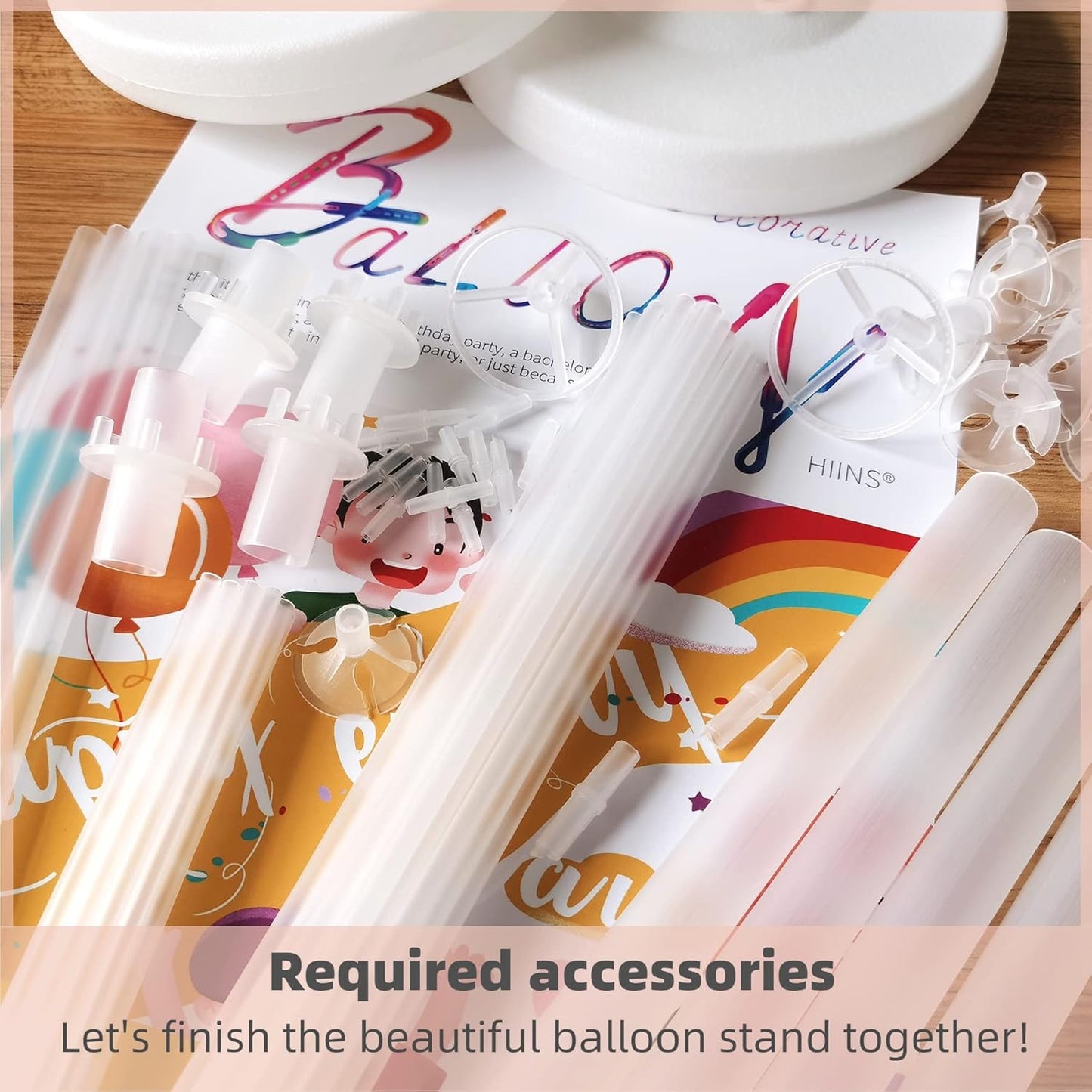 Balloon Column Kit Set of 2 With Balloons Assorted Color - Balloon Stand with Base&Pole,Balloon Tower Backdrop Decoration for Wedding, Baby Shower, Birthday Party, or Bachelorette Parties