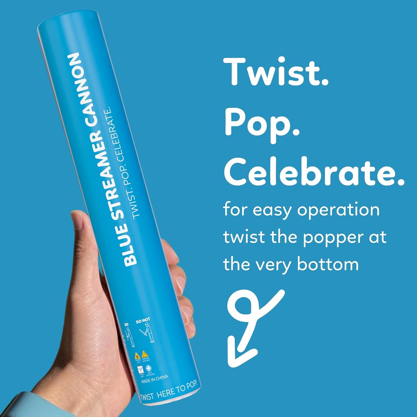 6 Pack Streamer Cannon Confetti Poppers | Biodegradable Rainbow Pack | TUR Party Supplies | Launches Up to 25ft | Giant (12 in) | Party Poppers for Graduation, Birthdays, Weddings & Other Celebrations