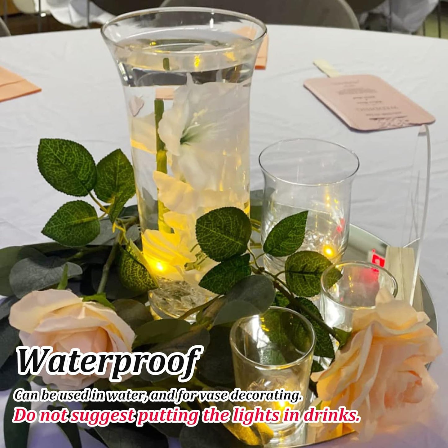 50PCs Mini Led Lights, Led Balloons Light for Party Decorations Neon Party Lights for Paper Lantern Easter Eggs Birthday Party Wedding Halloween Christmas Decoration(Glow steadily Warm White)