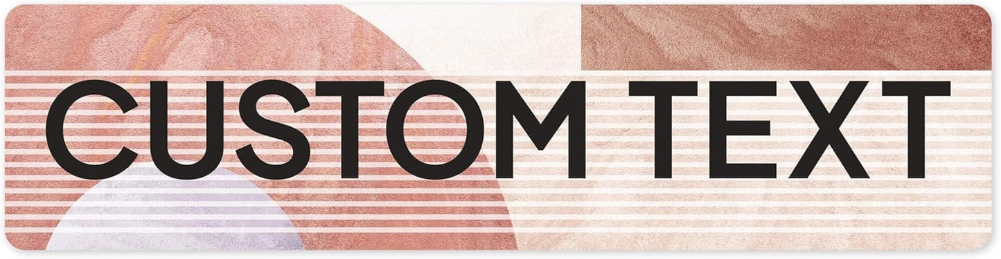 Custom Sign, Custom Street Sign, 11 Font Colors, 13 Font Styles, 4 Hole Options, 22 Sizes, 6x24 Inches, Rust Free DiBound, Fade Resistant, Made in USA by My Sign Center (Mid-Century Modern 1)